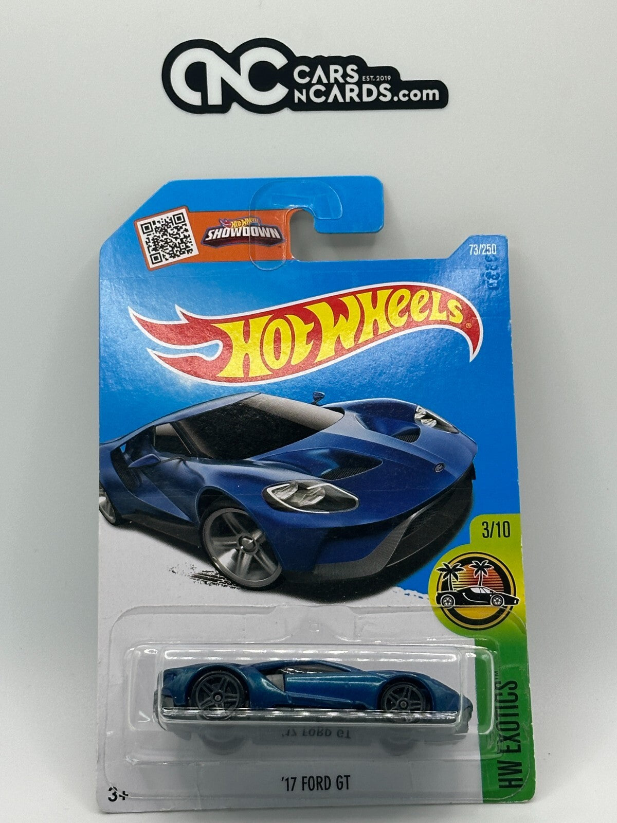 2016 Hot Wheels HW Exotics 3/10 '17 Ford GT Blue (Soft Corner)