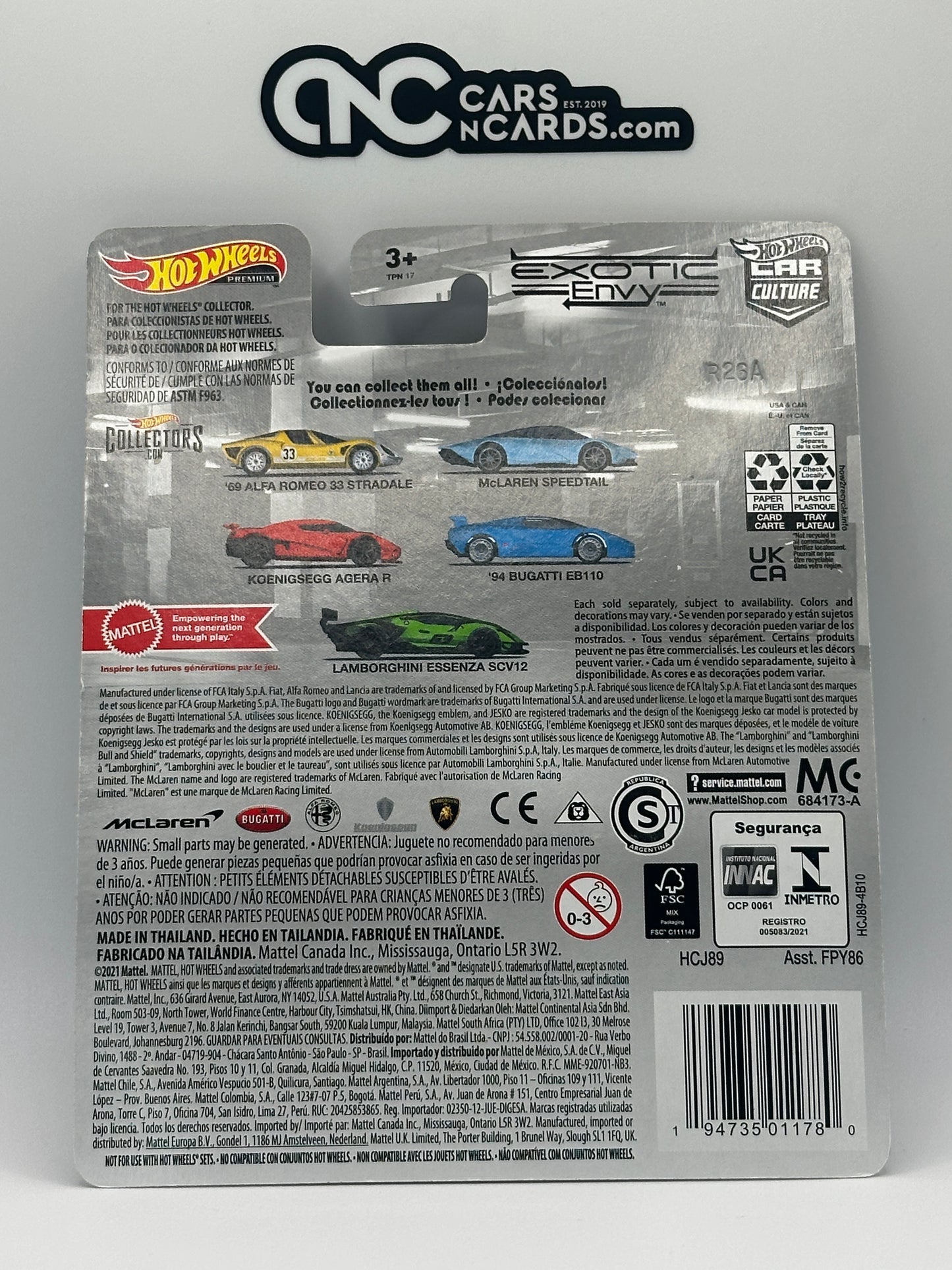 2023 Hot Wheels Premium Car Culture Exotic Envy '94 Bugatti EB110 #4/5