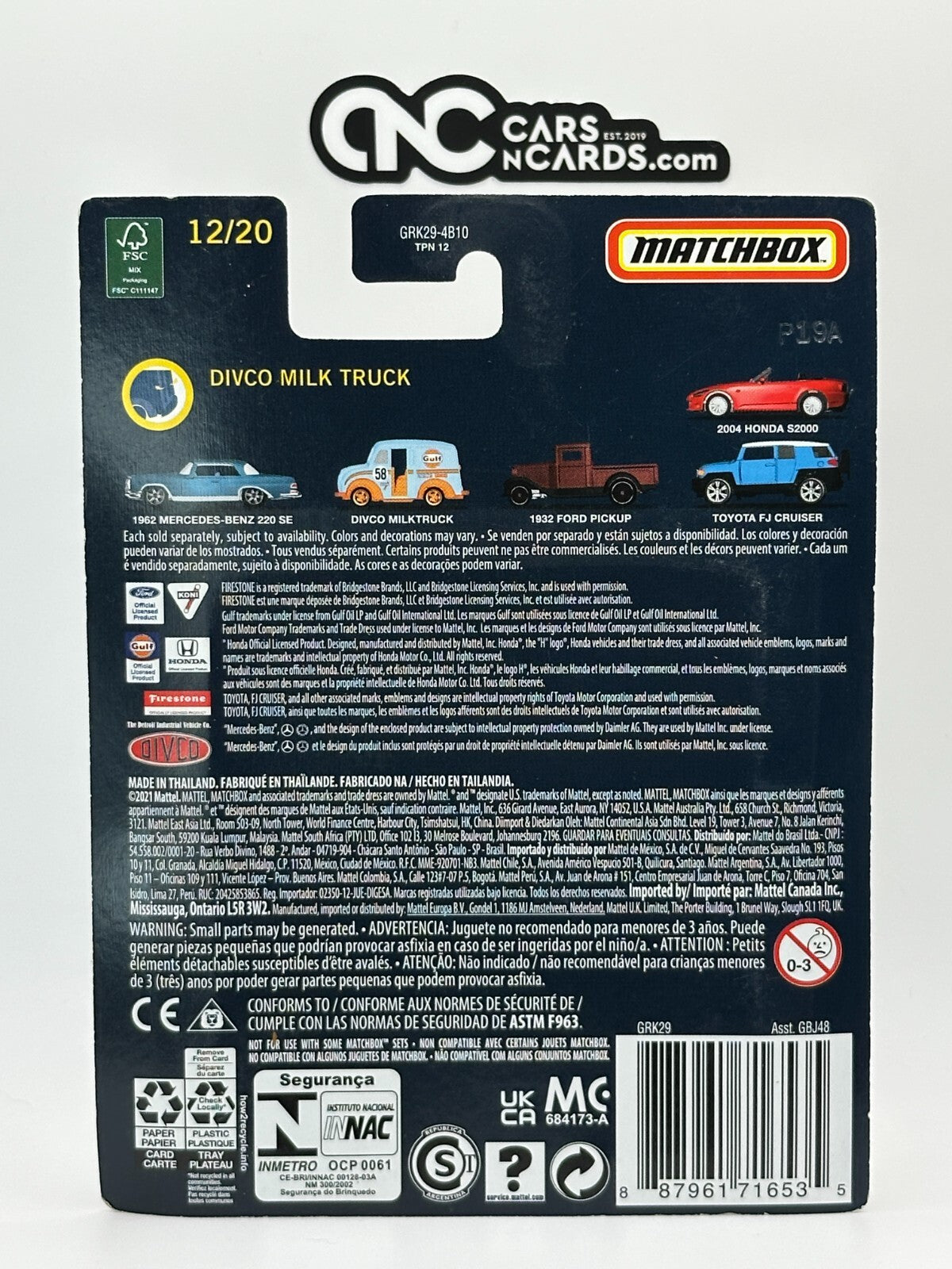 2021 Matchbox Collectors 12/20 Divco Milk Truck Gulf