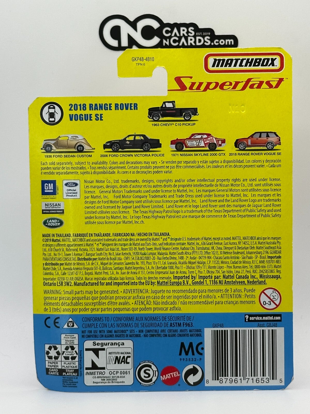 2019 Matchbox Superfast #10 2018 Range Rover Vogue SE