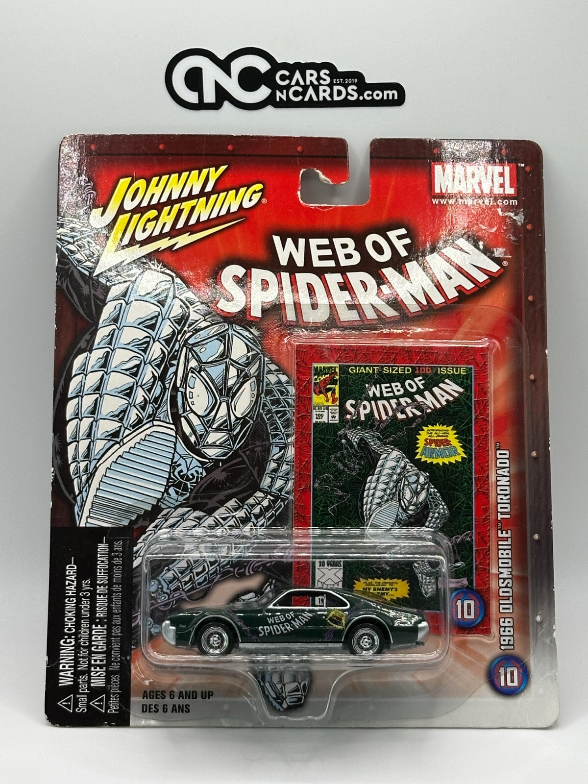 Johnny Lightning Marvel Web of Spider-Man 1966 Oldsmobile Toronado