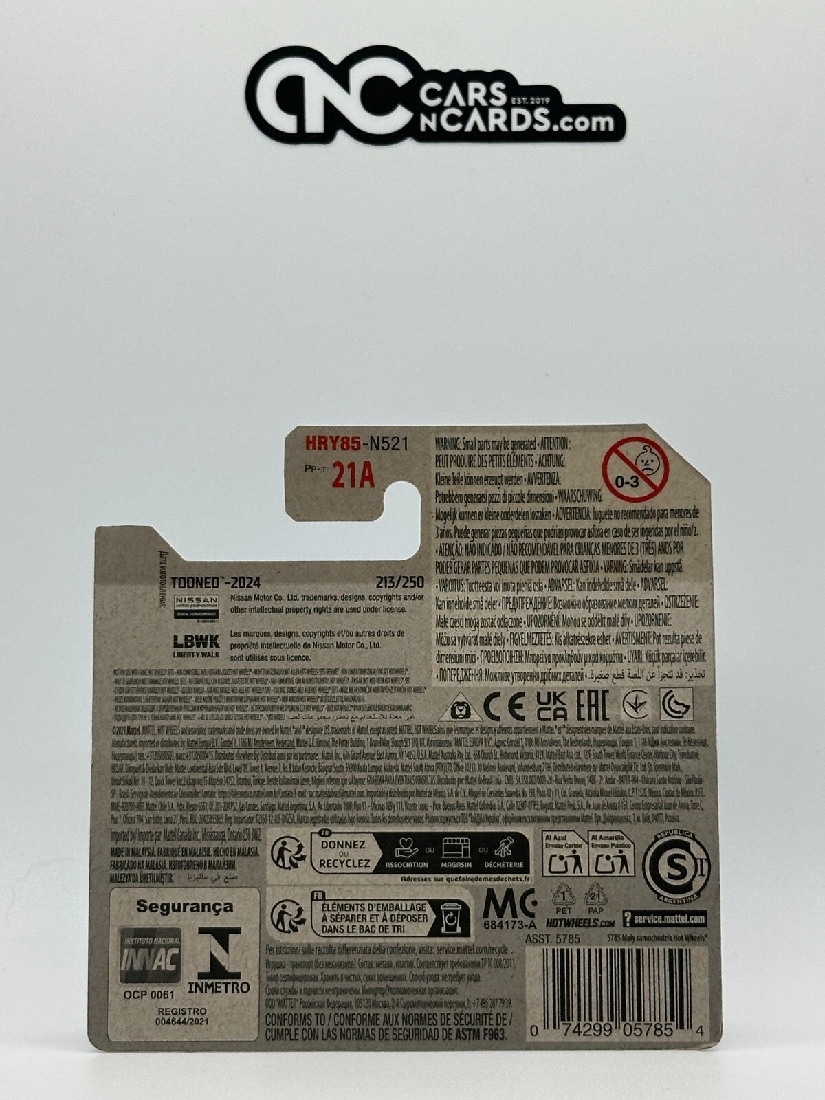 2024 Hot Wheels Tooned 3/5 Nissan Skyline 2000GT-R LBWK Liberty Walk Short Card