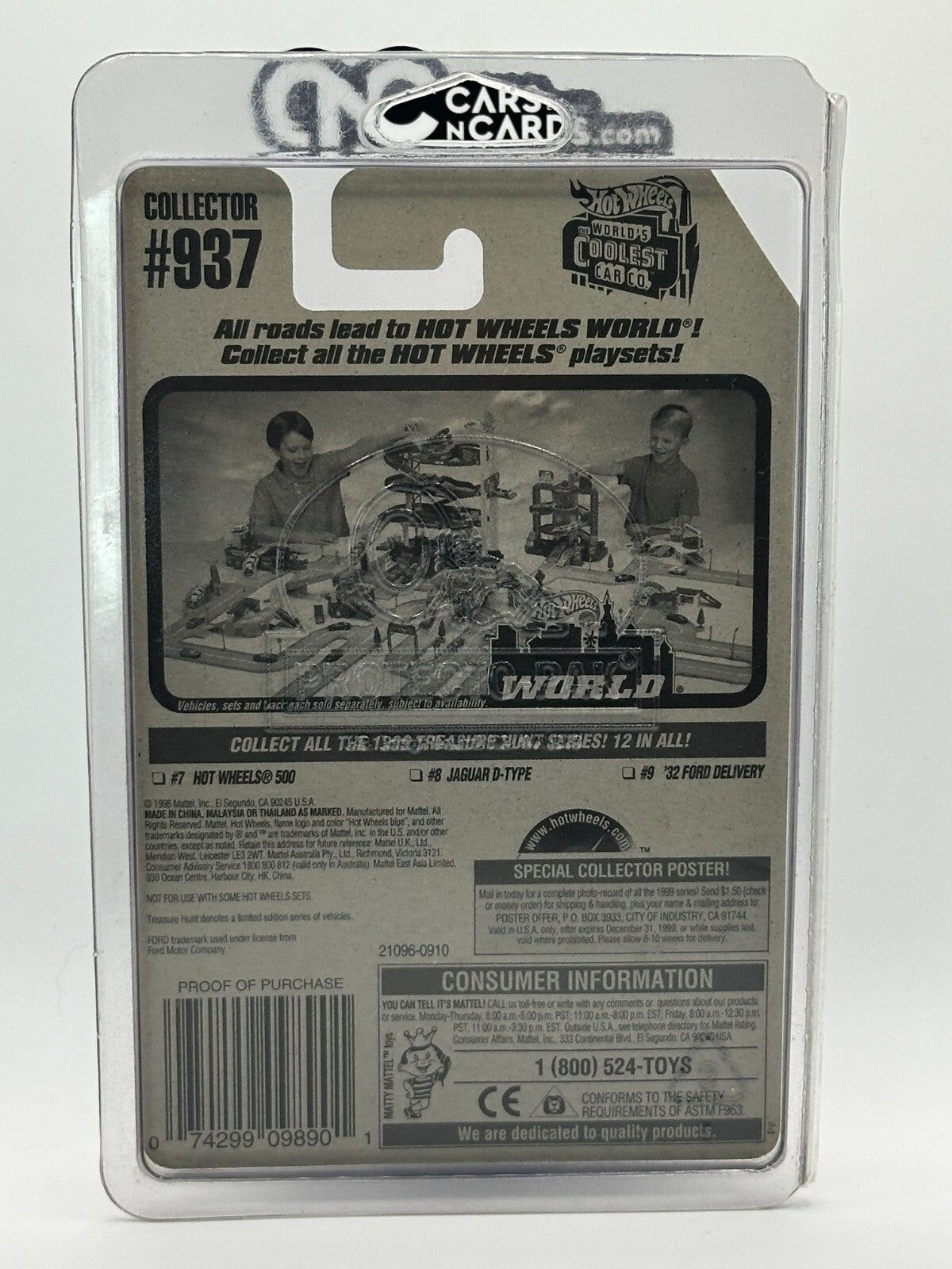 1999 Hot Wheels Treasure Hunt Series 9/12 '32 Ford Delivery With Protector