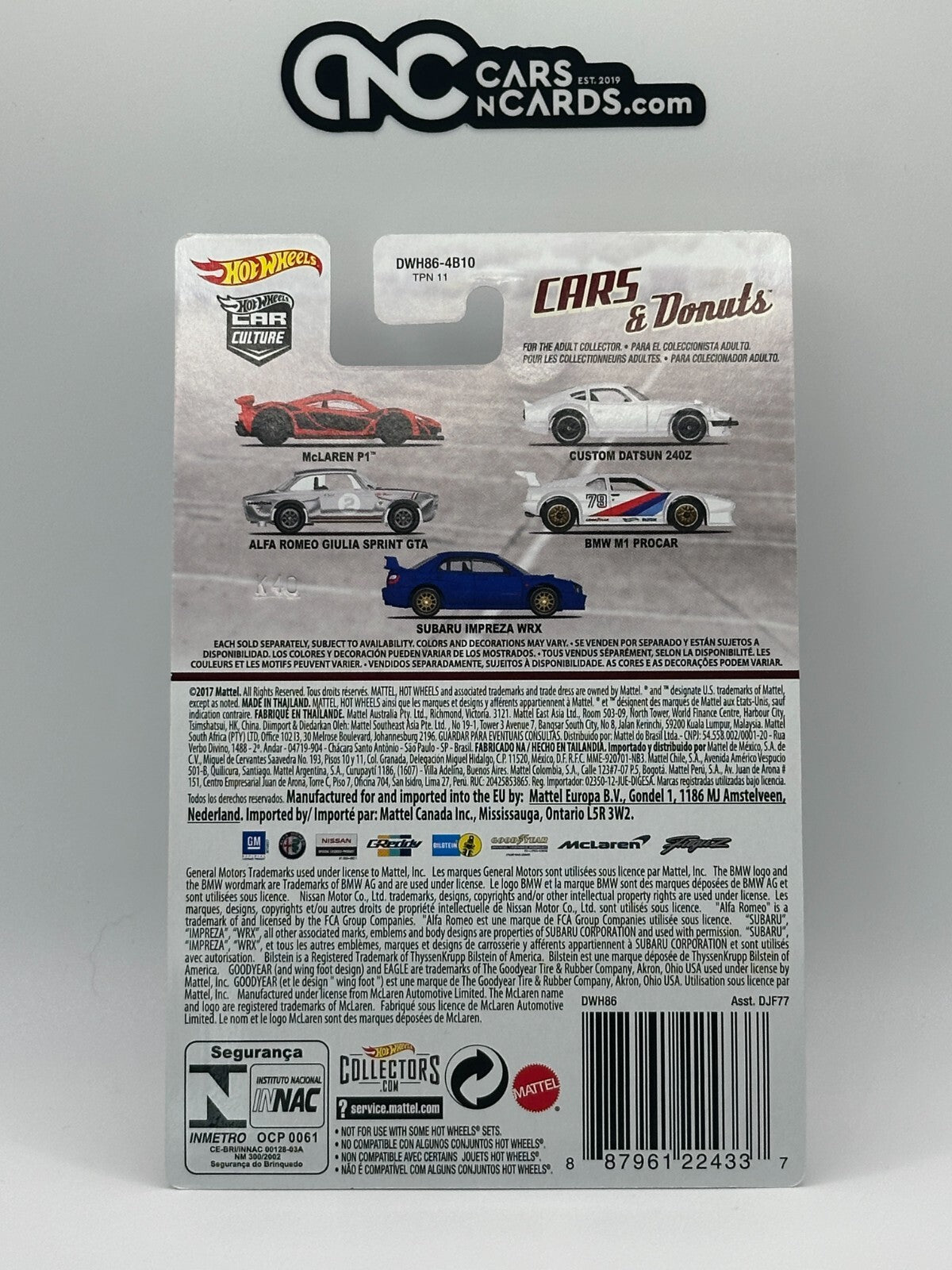 2016 Hot Wheels Premium Car Culture Cars & Donuts 4/5 BMW M1 Procar