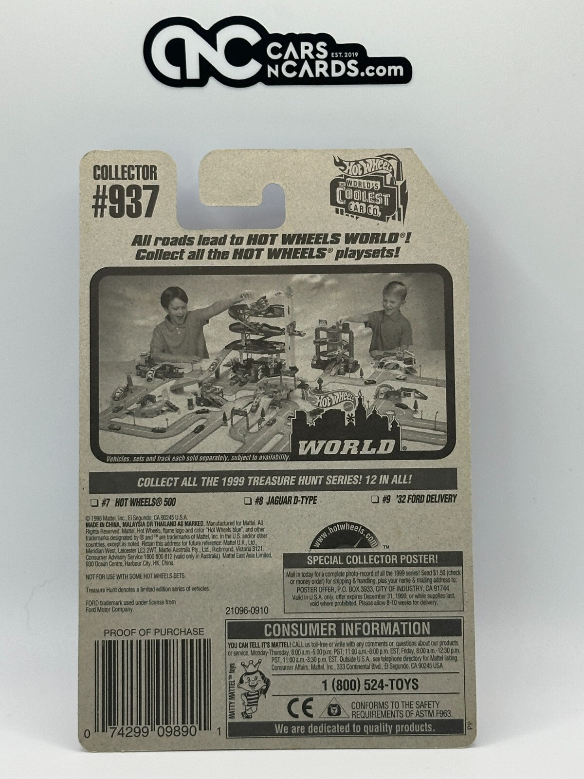 1999 Hot Wheels Treasure Hunt Series 9/12 '32 Ford Delivery With Protector