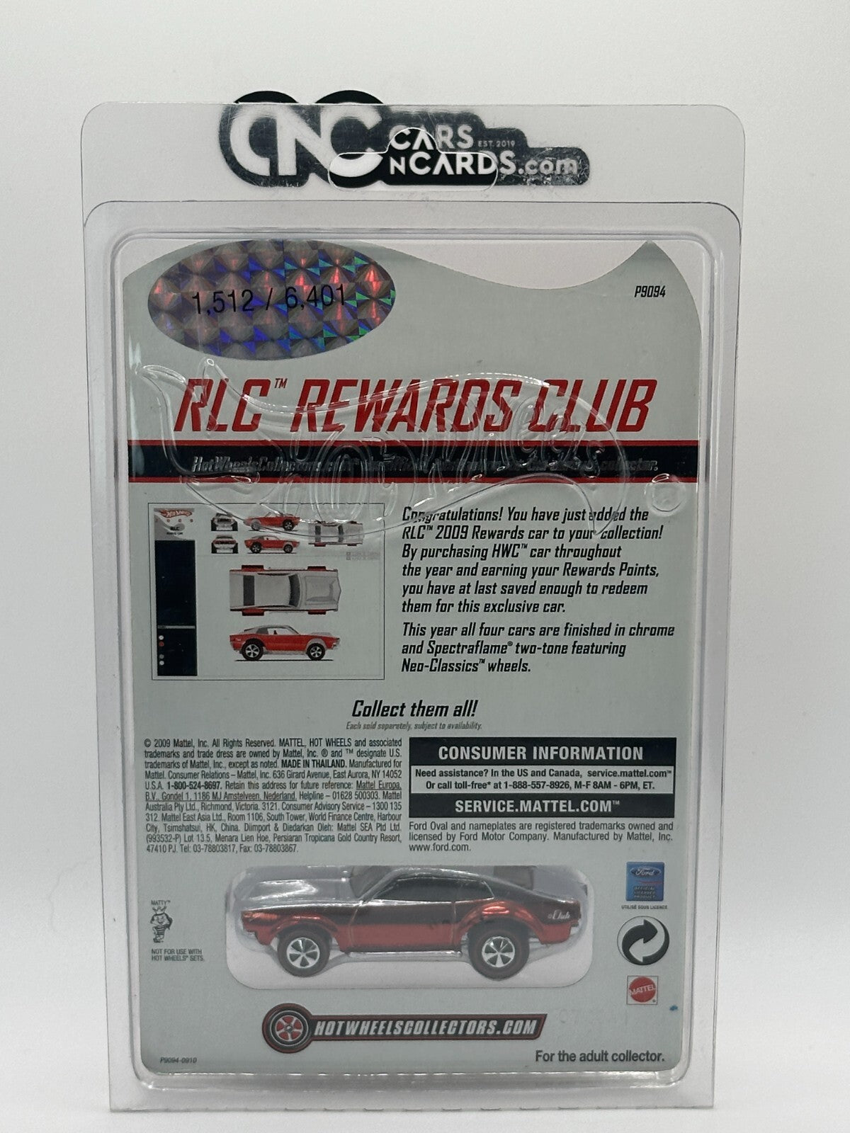 2009 Hot Wheels RLC Rewards Series Street Snorter #1512/6401 With Protector