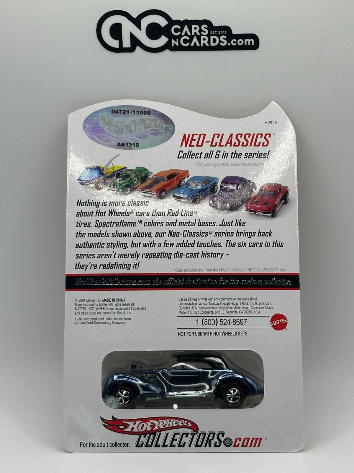 2005 Hot Wheels RLC Neo-Classics Series 4 Classic Cord 4/6 04721/11000
