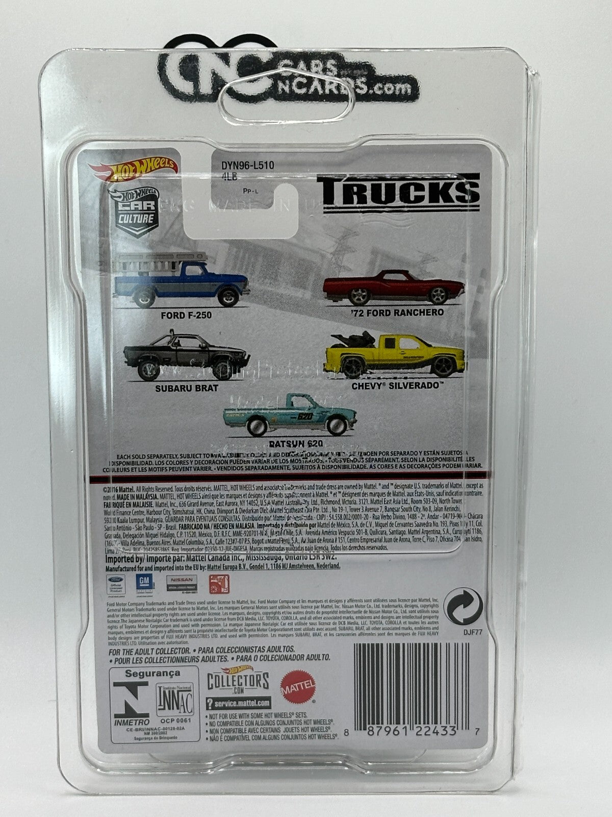 2016 Hot Wheels Premium Car Culture Premium Trucks Full Set of 5 With Protectors