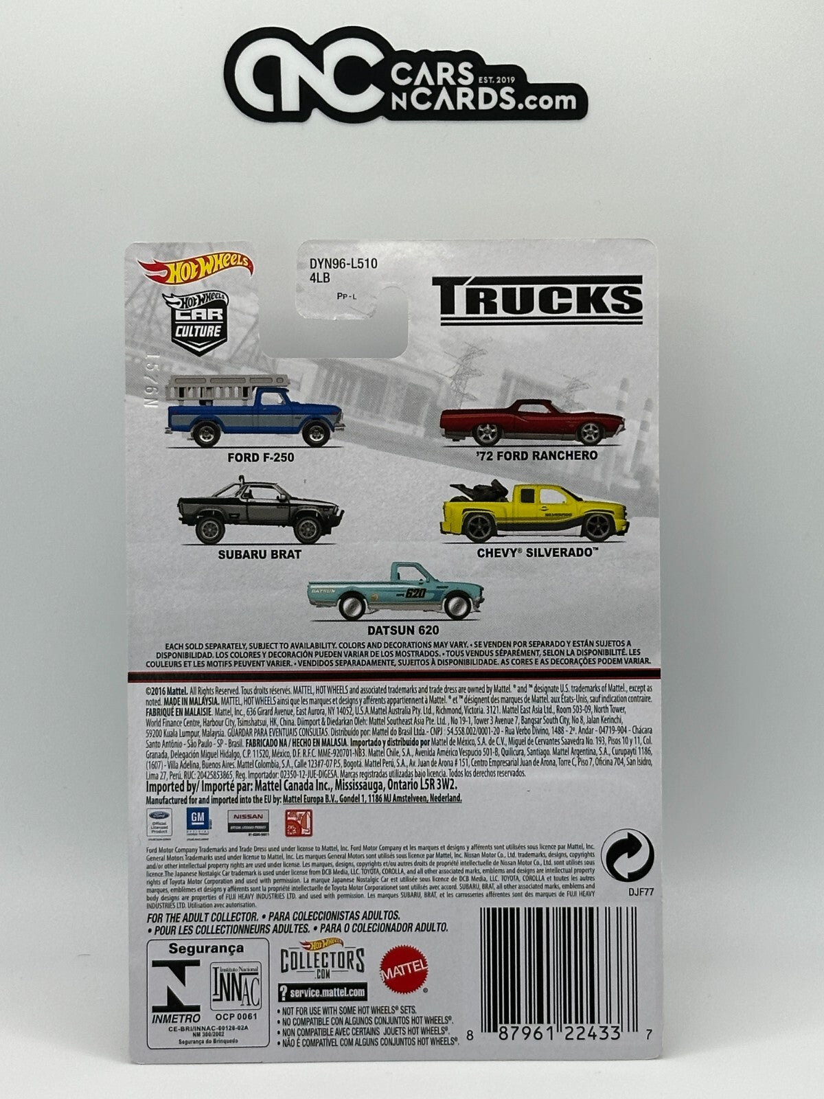 2016 Hot Wheels Premium Car Culture Premium Trucks Full Set of 5 With Protectors