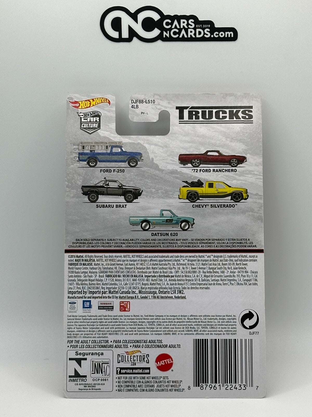 2016 Hot Wheels Premium Car Culture Premium Trucks Full Set of 5 With Protectors