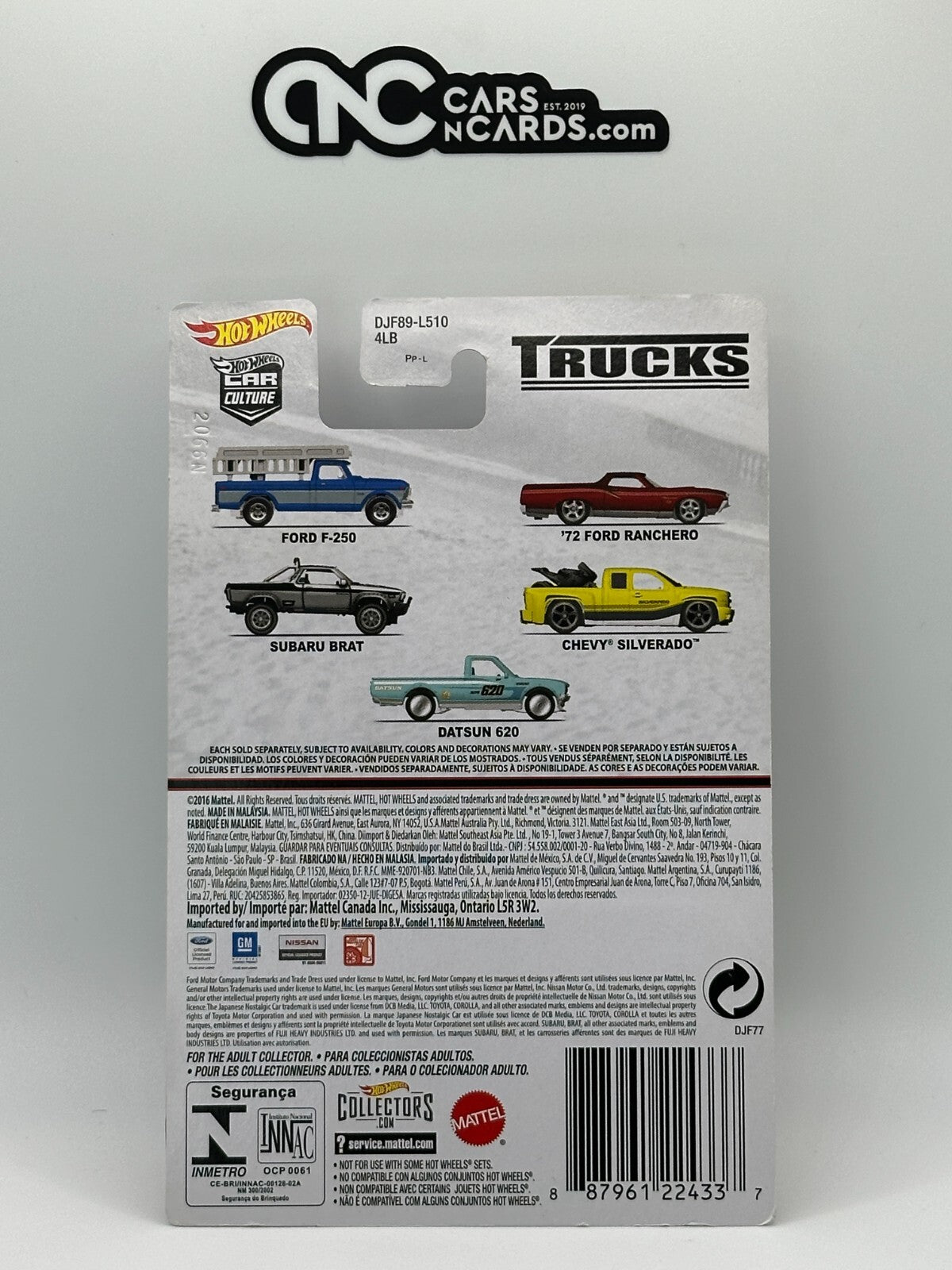 2016 Hot Wheels Premium Car Culture Premium Trucks Full Set of 5 With Protectors