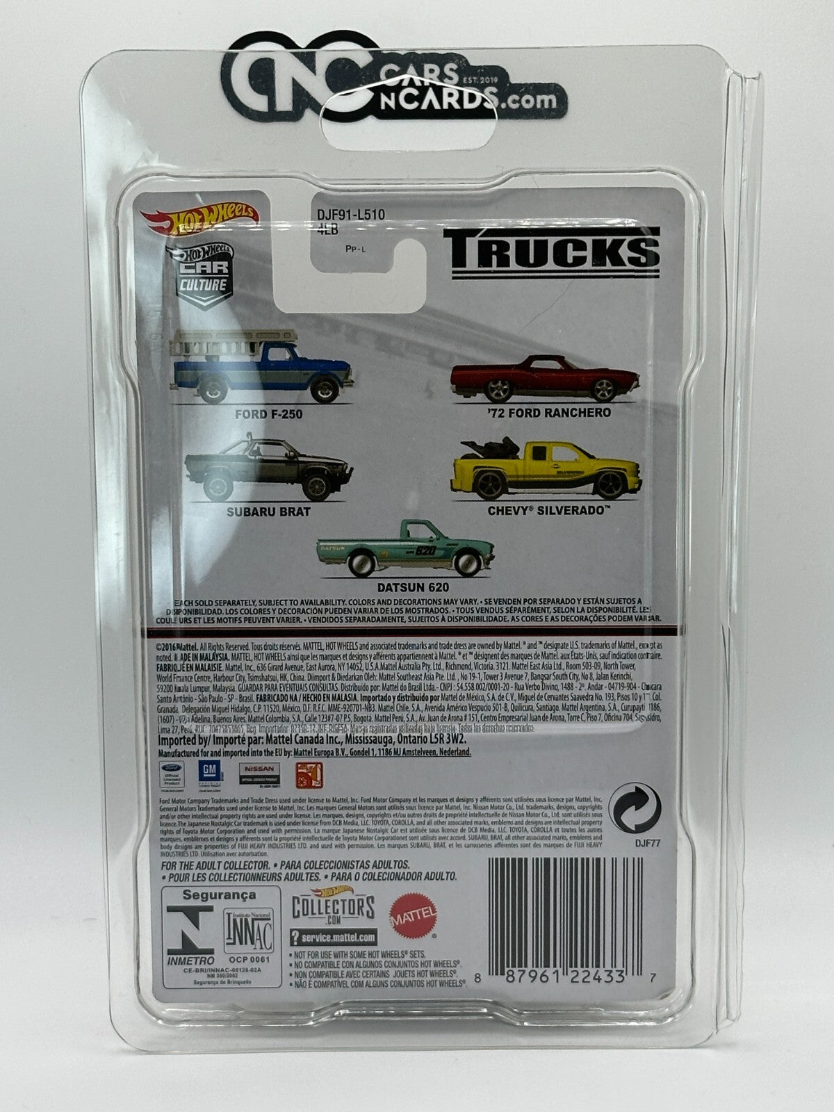 2016 Hot Wheels Premium Car Culture Premium Trucks Full Set of 5 With Protectors