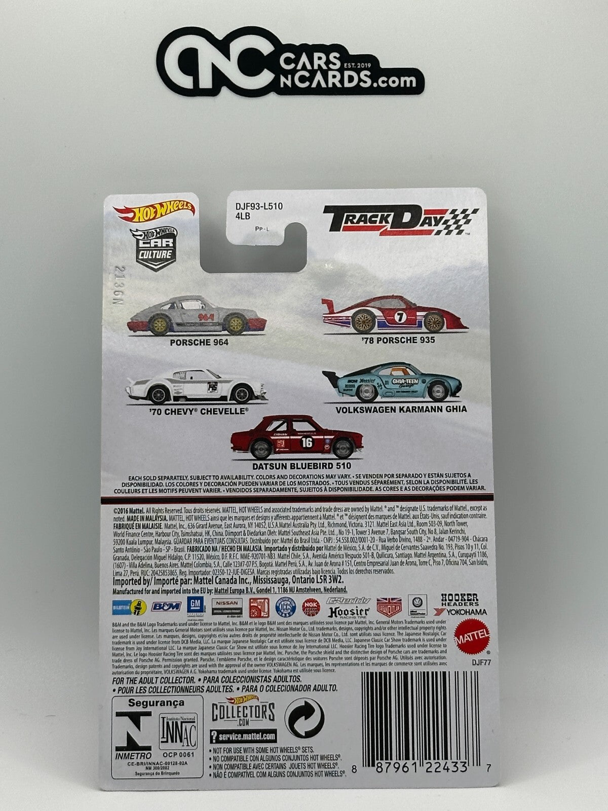 2016 Hot Wheels Premium Car Culture Track Day Full Set of 5 Cars