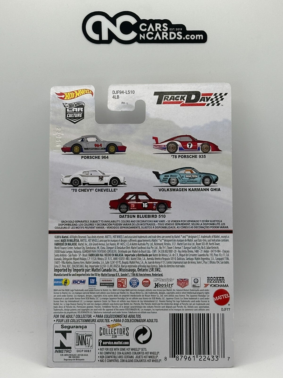 2016 Hot Wheels Premium Car Culture Track Day Full Set of 5 Cars