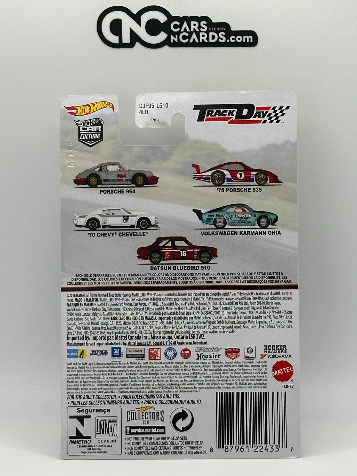 2016 Hot Wheels Premium Car Culture Track Day Full Set of 5 Cars