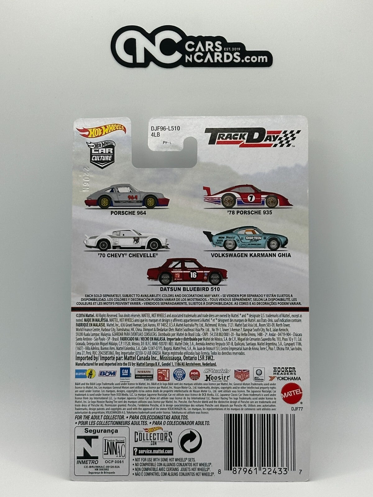 2016 Hot Wheels Premium Car Culture Track Day Full Set of 5 Cars