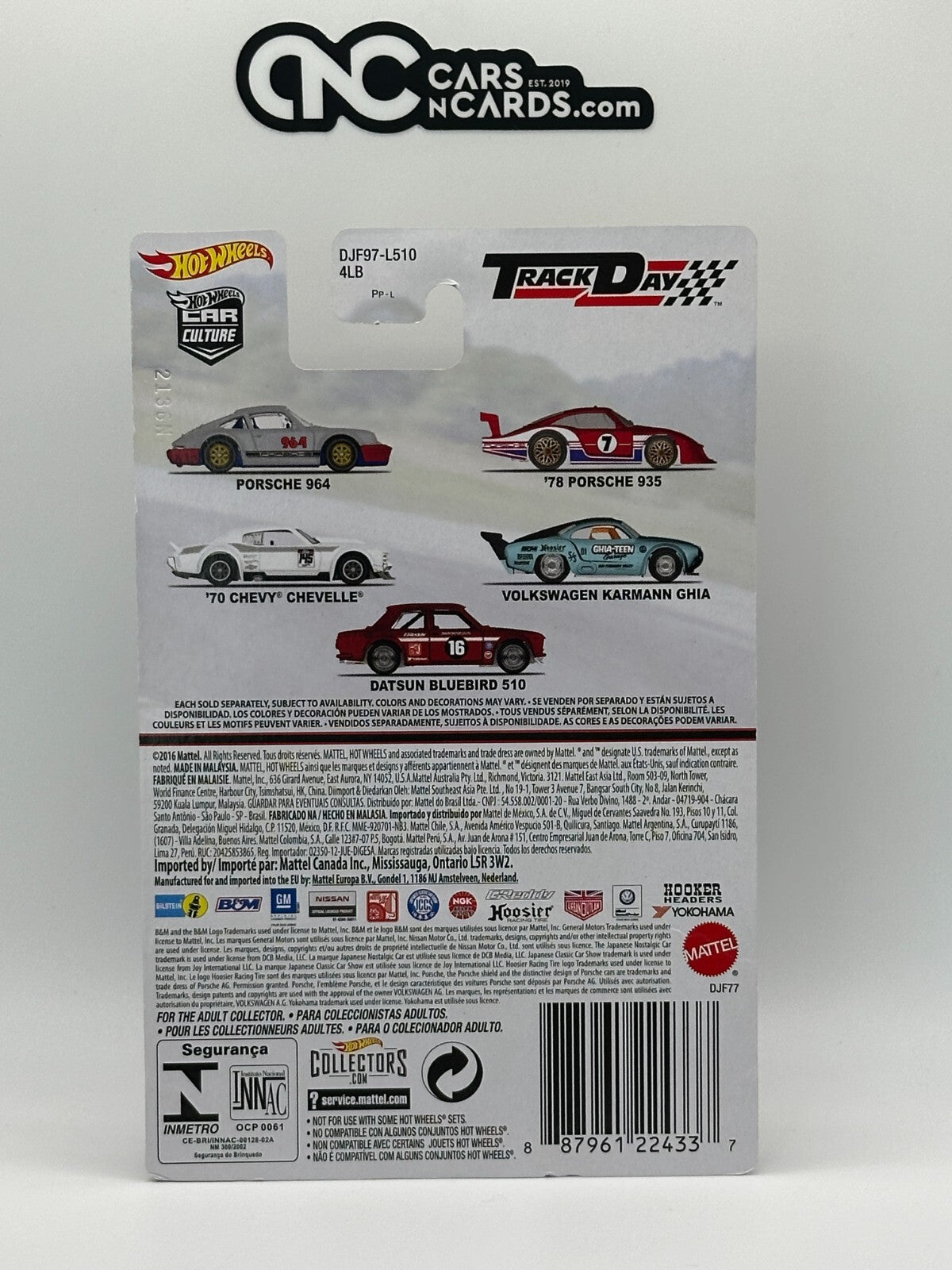 2016 Hot Wheels Premium Car Culture Track Day Full Set of 5 Cars