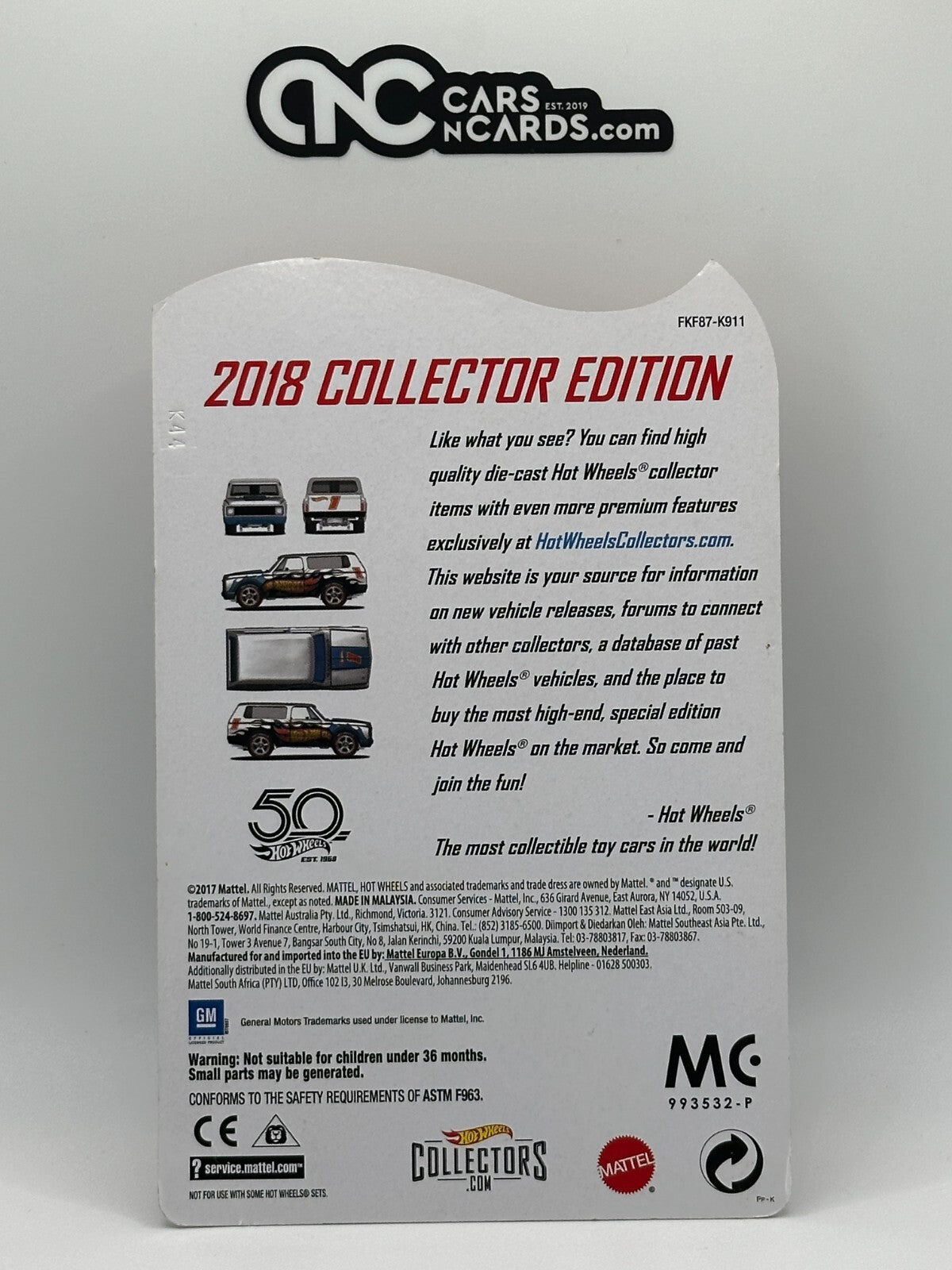 2018 Hot Wheels Mail In 2018 Collector Edition Zamac '70 Chevy Blazer