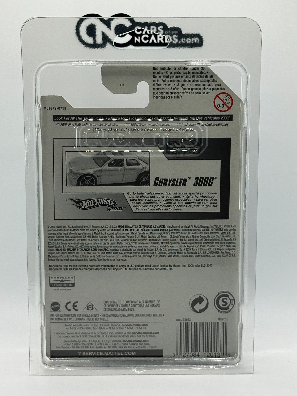2008 Hot Wheels Super Treasure Hunt 01/12 Chrysler 300C With Protector