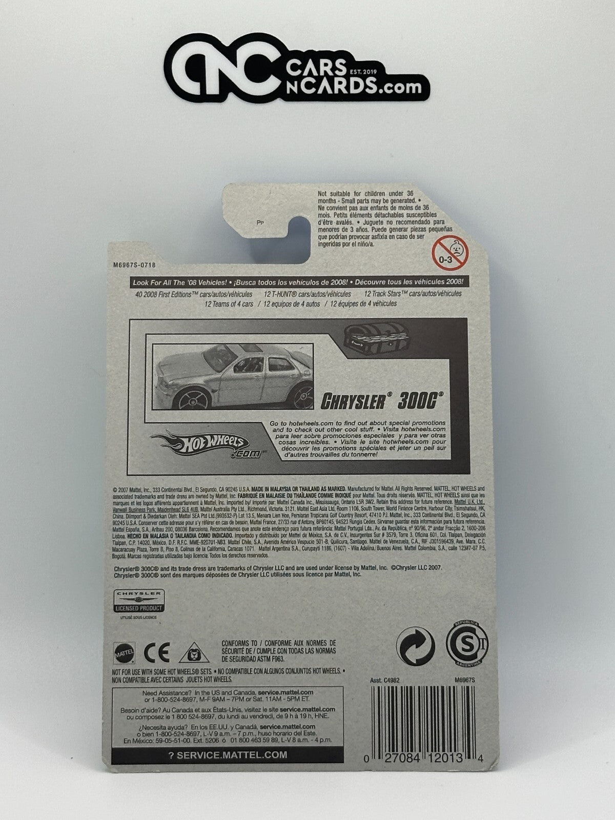 2008 Hot Wheels Super Treasure Hunt 01/12 Chrysler 300C With Protector