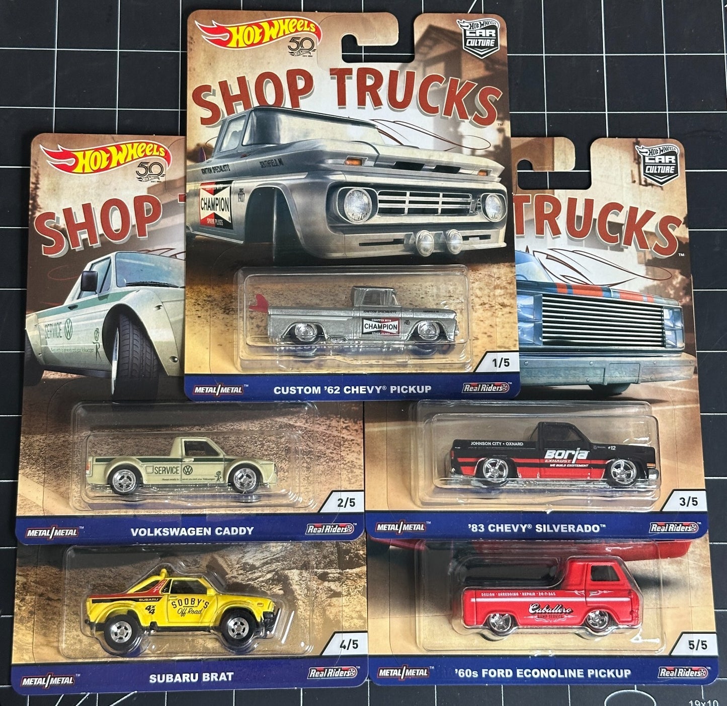 2018 Hot Wheels Premium Car Culture Shop Trucks Full Set of 5 Cars