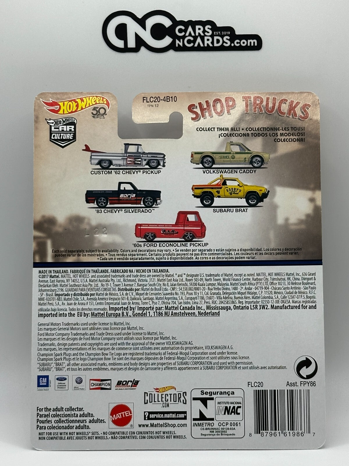 2018 Hot Wheels Premium Car Culture Shop Trucks Full Set of 5 Cars