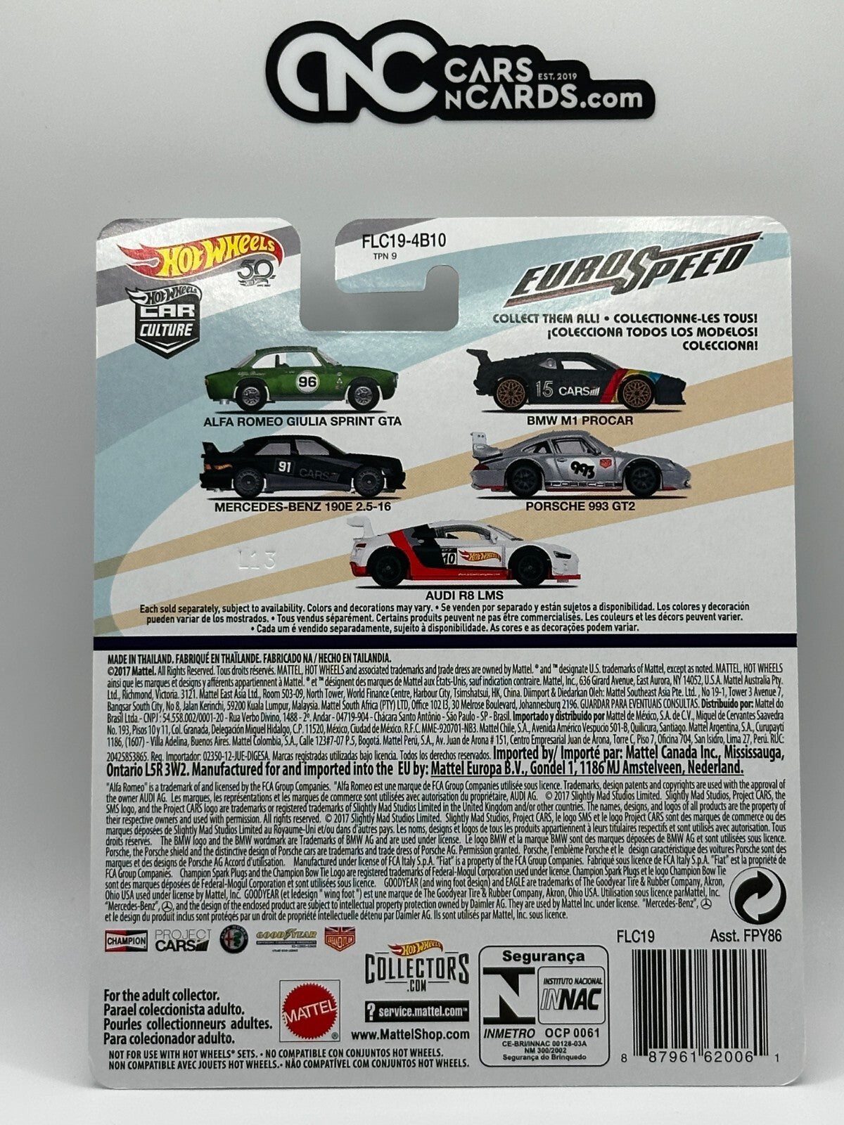 2018 Hot Wheels Premium Car Culture Euro Speed Full Set of 5 Cars