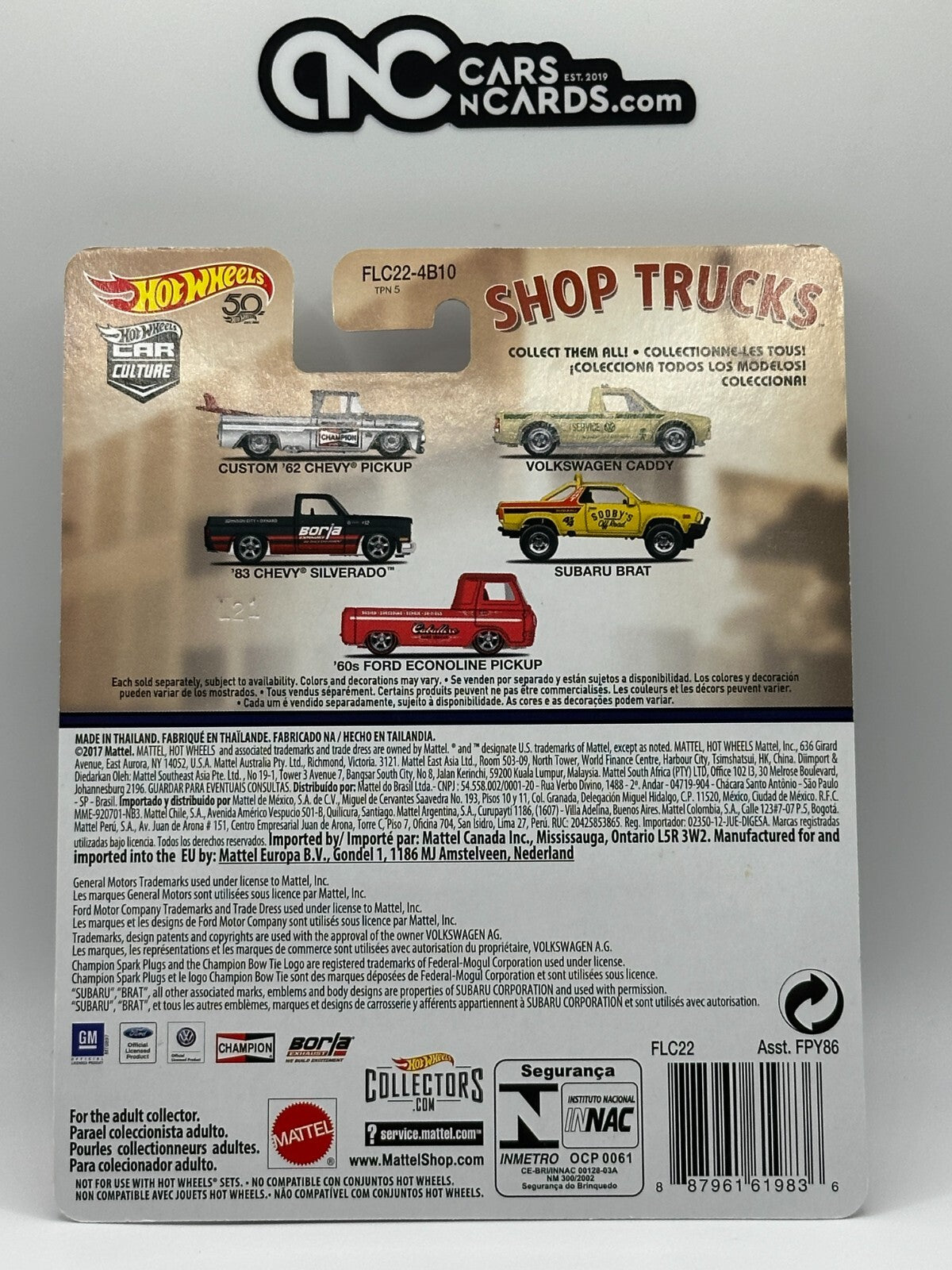 2018 Hot Wheels Premium Car Culture Shop Trucks Full Set of 5 Cars