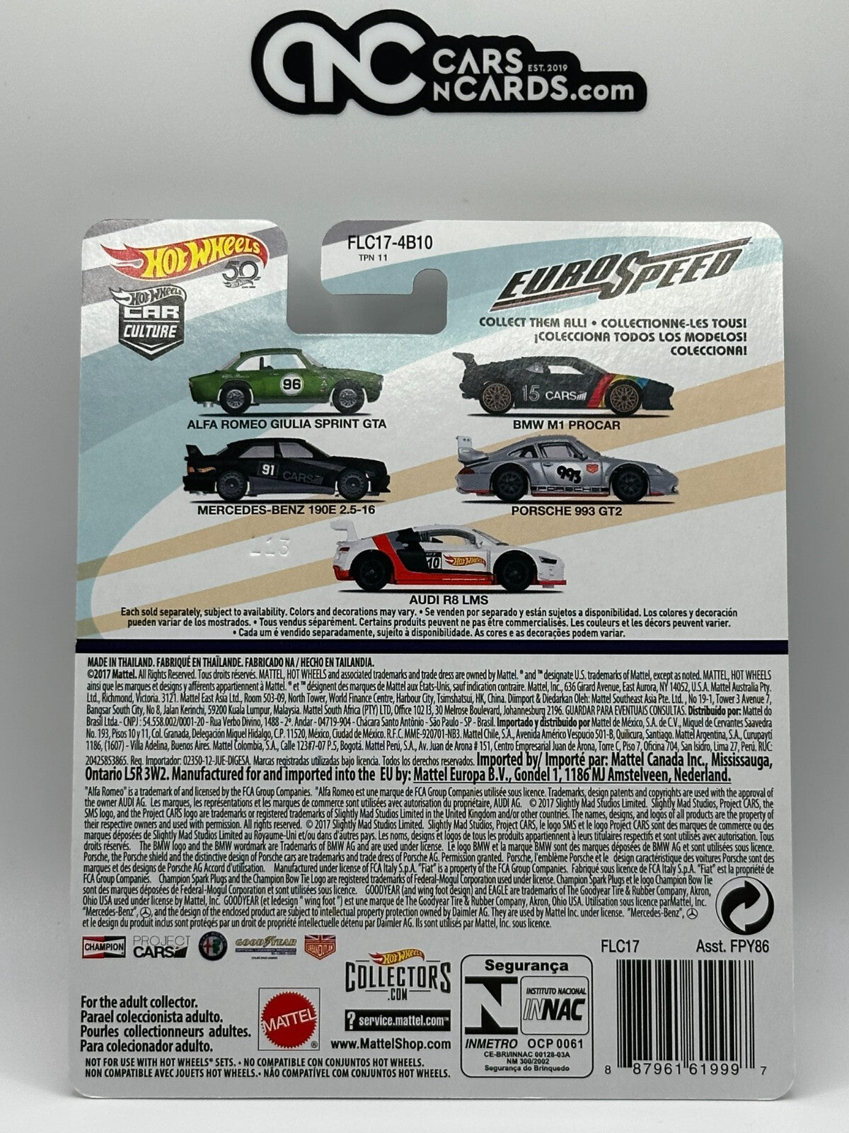 2018 Hot Wheels Premium Car Culture Euro Speed Full Set of 5 Cars
