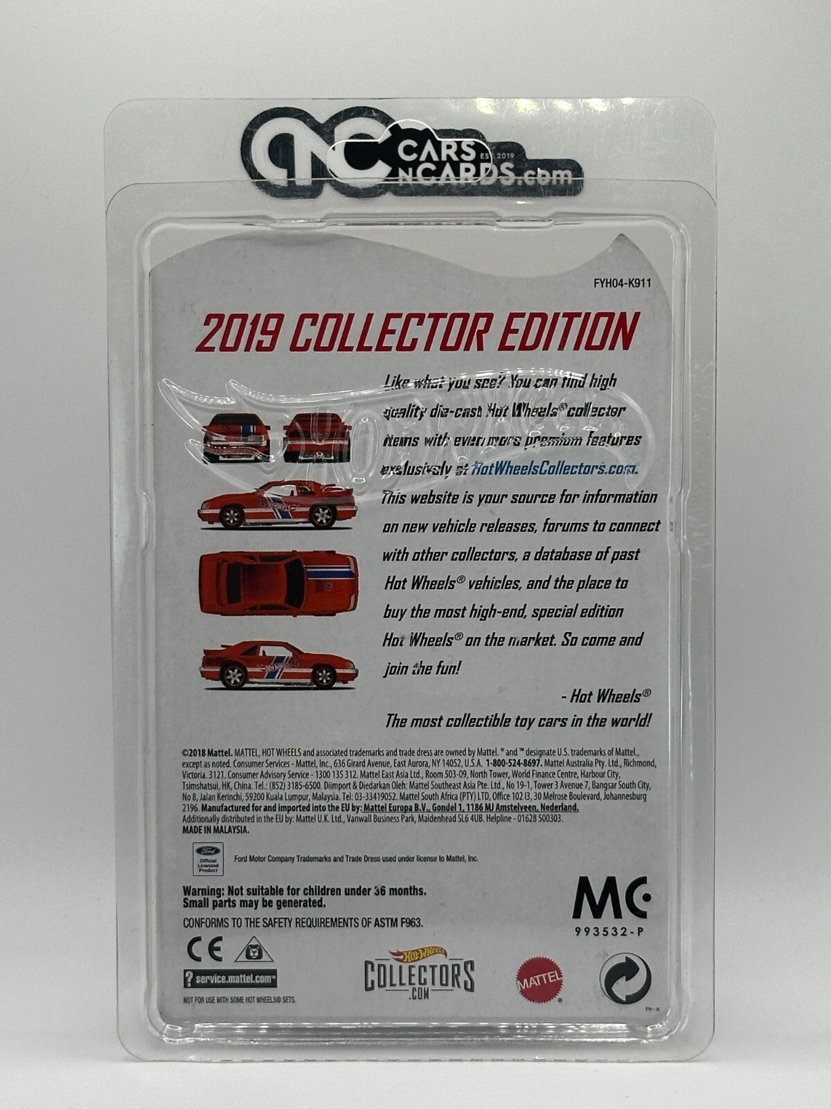 2019 Hot Wheels Mail In Collector Edition '84 Mustang SVO Orange