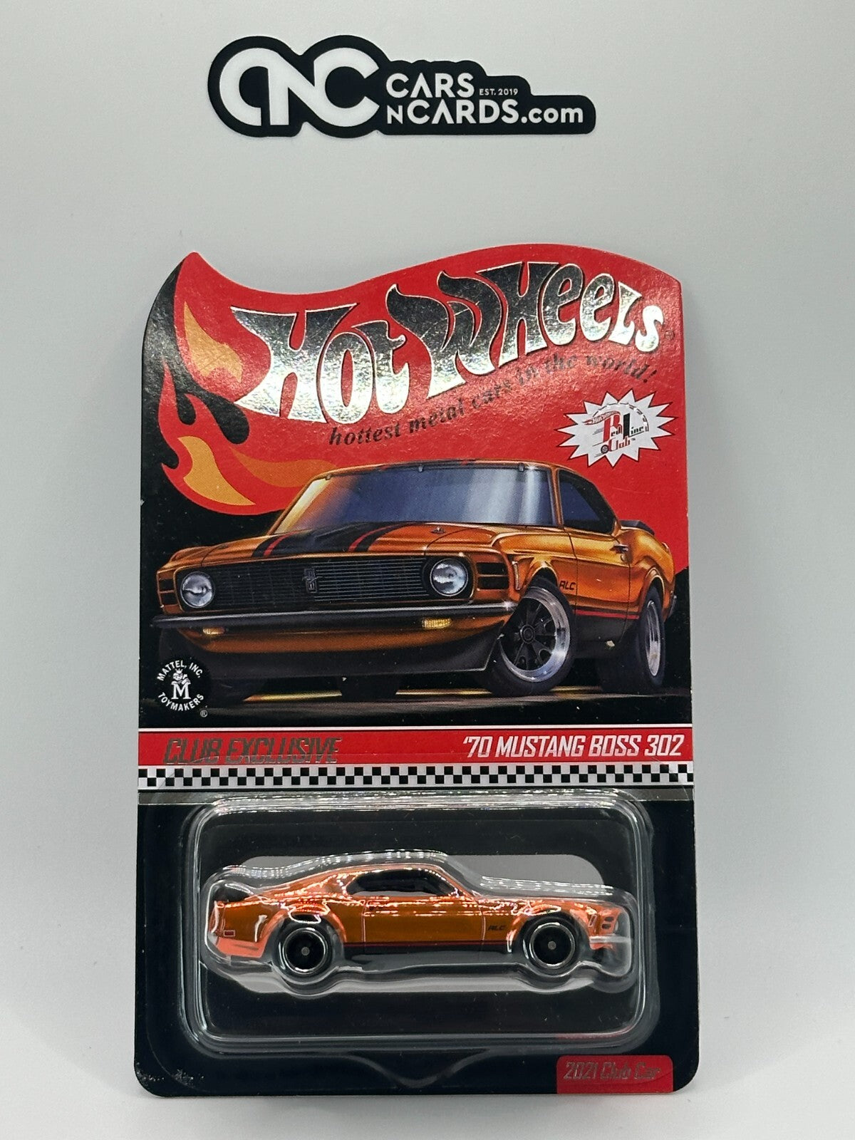 2021 Hot Wheels RLC '70 Mustang Boss 302 Orange (No Patch or Pin)