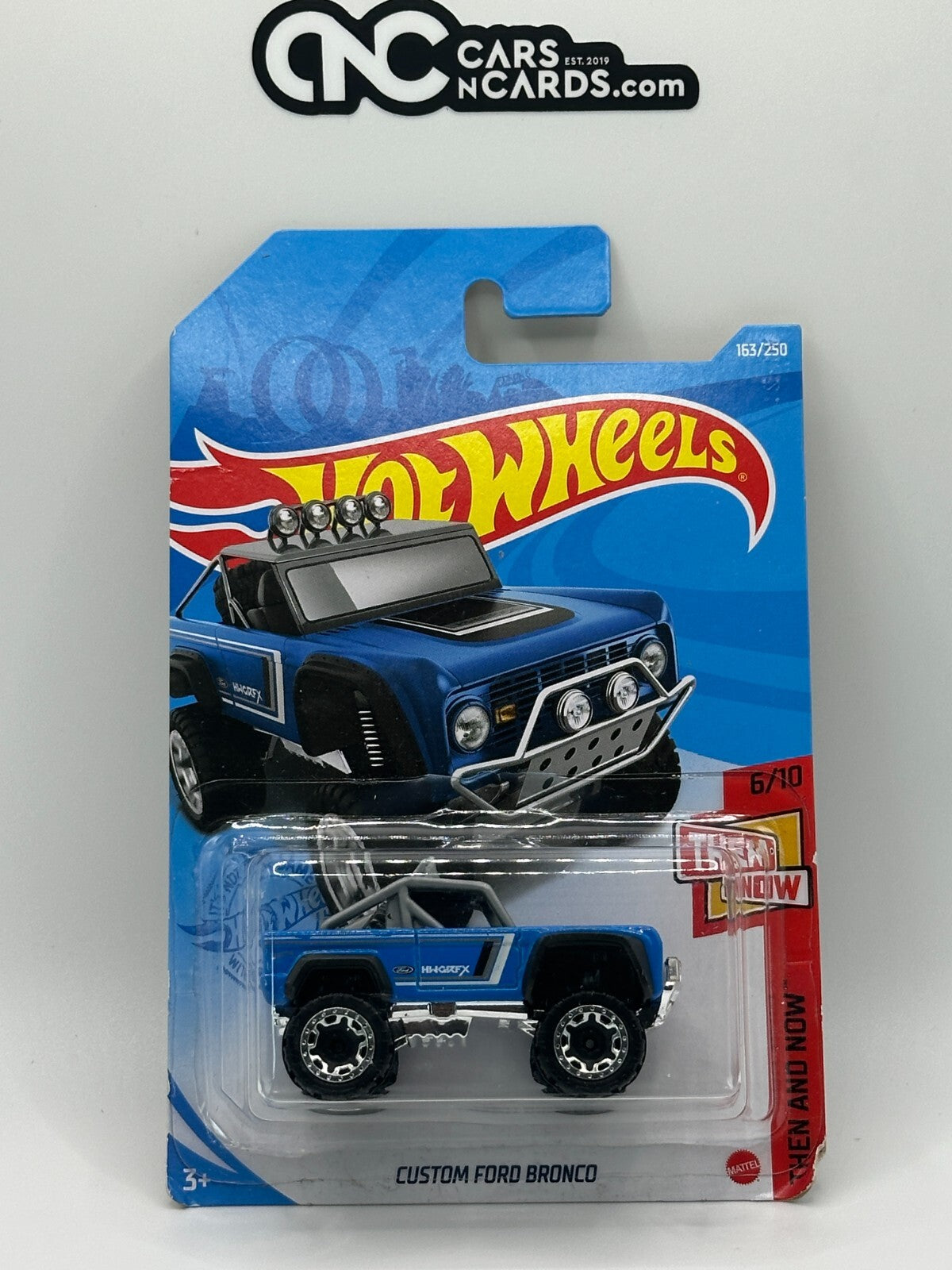 2021 Hot Wheels Then And Now #6/10 Custom Ford Bronco Blue (Soft Corners)