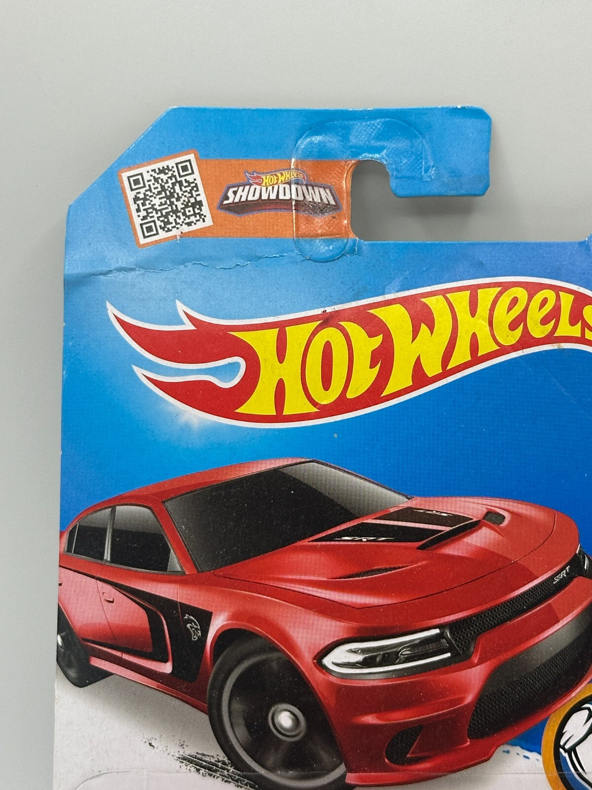 2016 Hot Wheels Muscle Mania '15 Dodge Charger SRT Red (Card Creases)