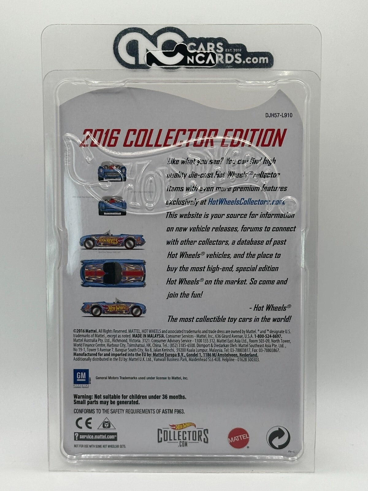 2016 Hot Wheels Mail In Collector Edition '55 Corvette With Protector