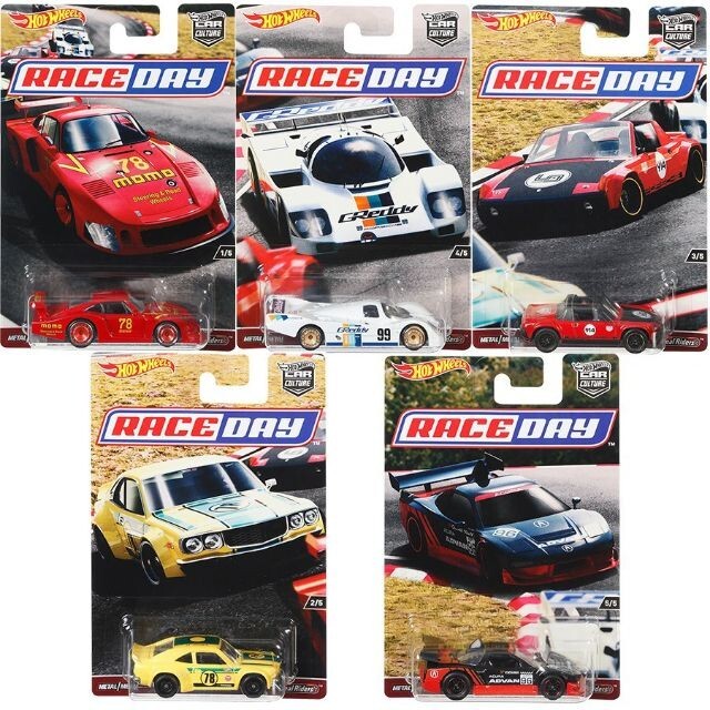 2017 Hot Wheels Premium Car Culture Race Day Full Set of 5 Cars