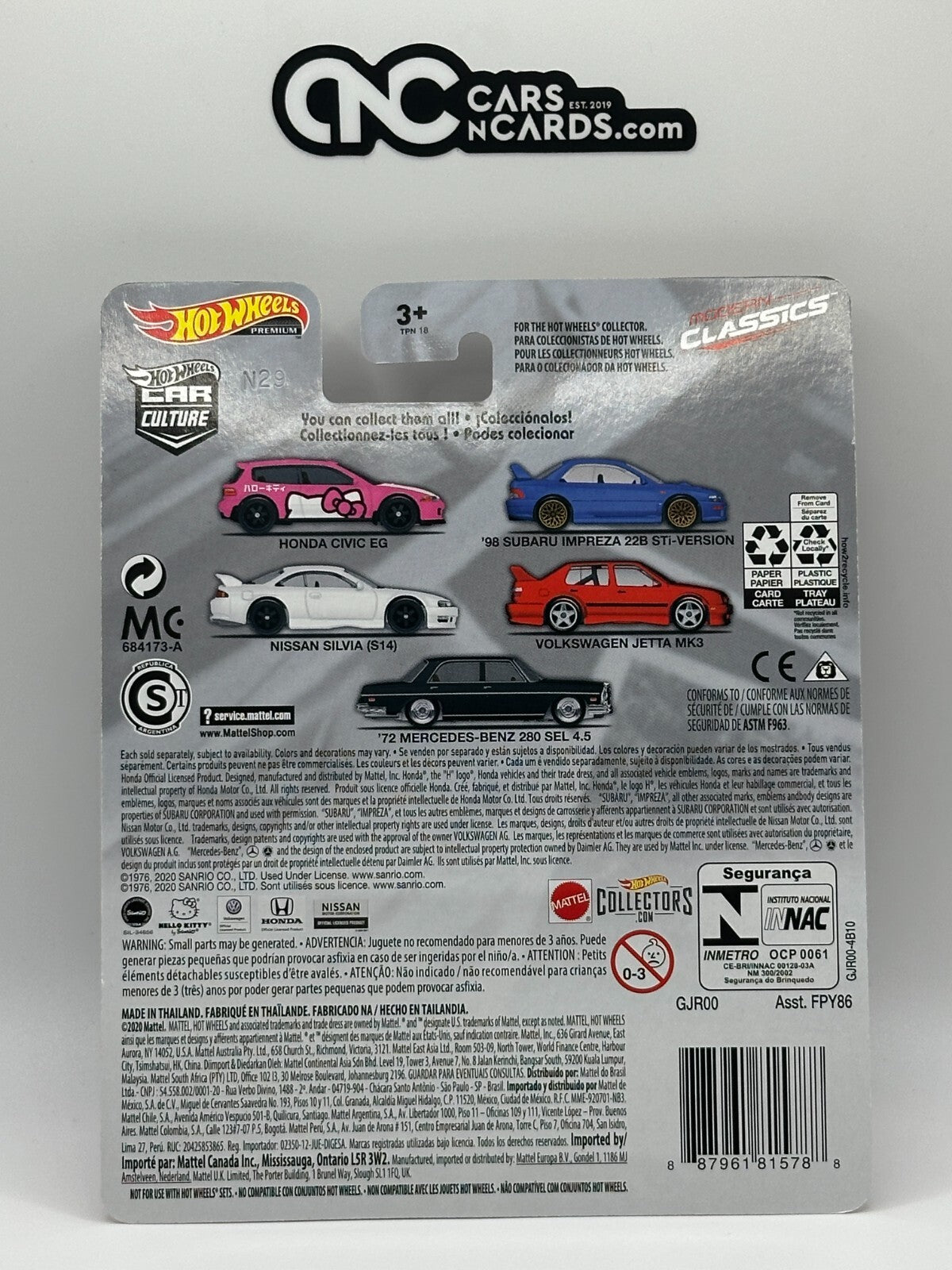2020 Hot Wheels Premium Car Culture Modern Classics Full Set of 5 Cars