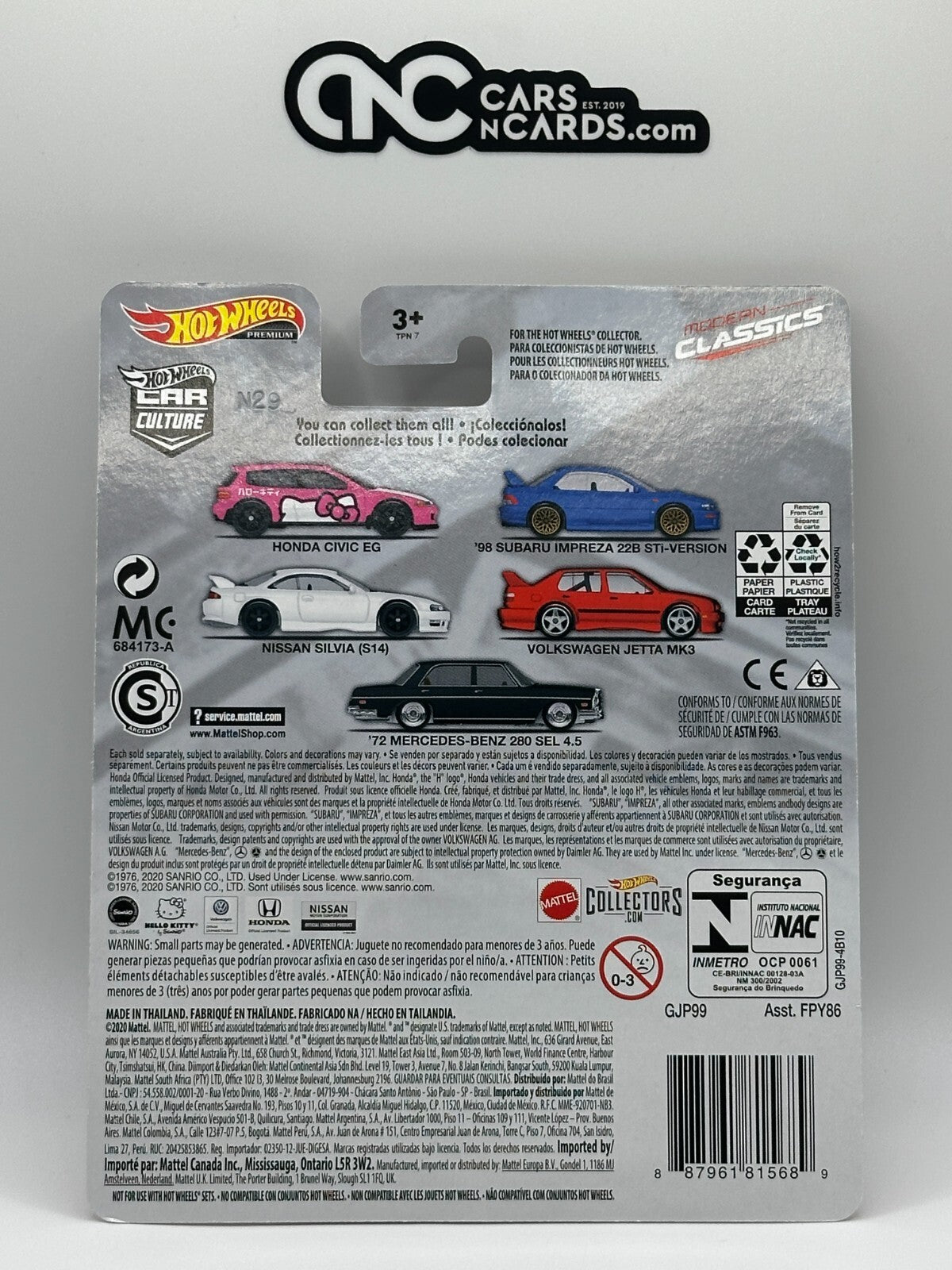 2020 Hot Wheels Premium Car Culture Modern Classics Full Set of 5 Cars
