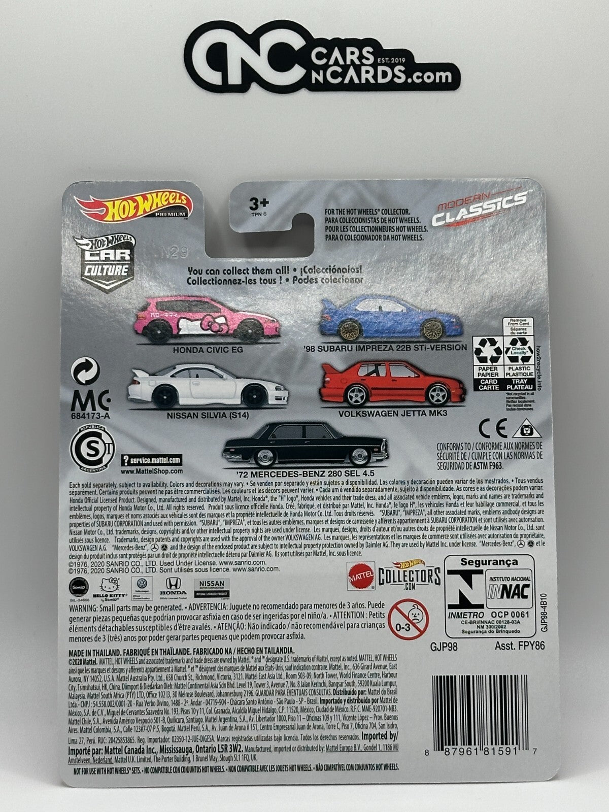 2020 Hot Wheels Premium Car Culture Modern Classics Full Set of 5 Cars