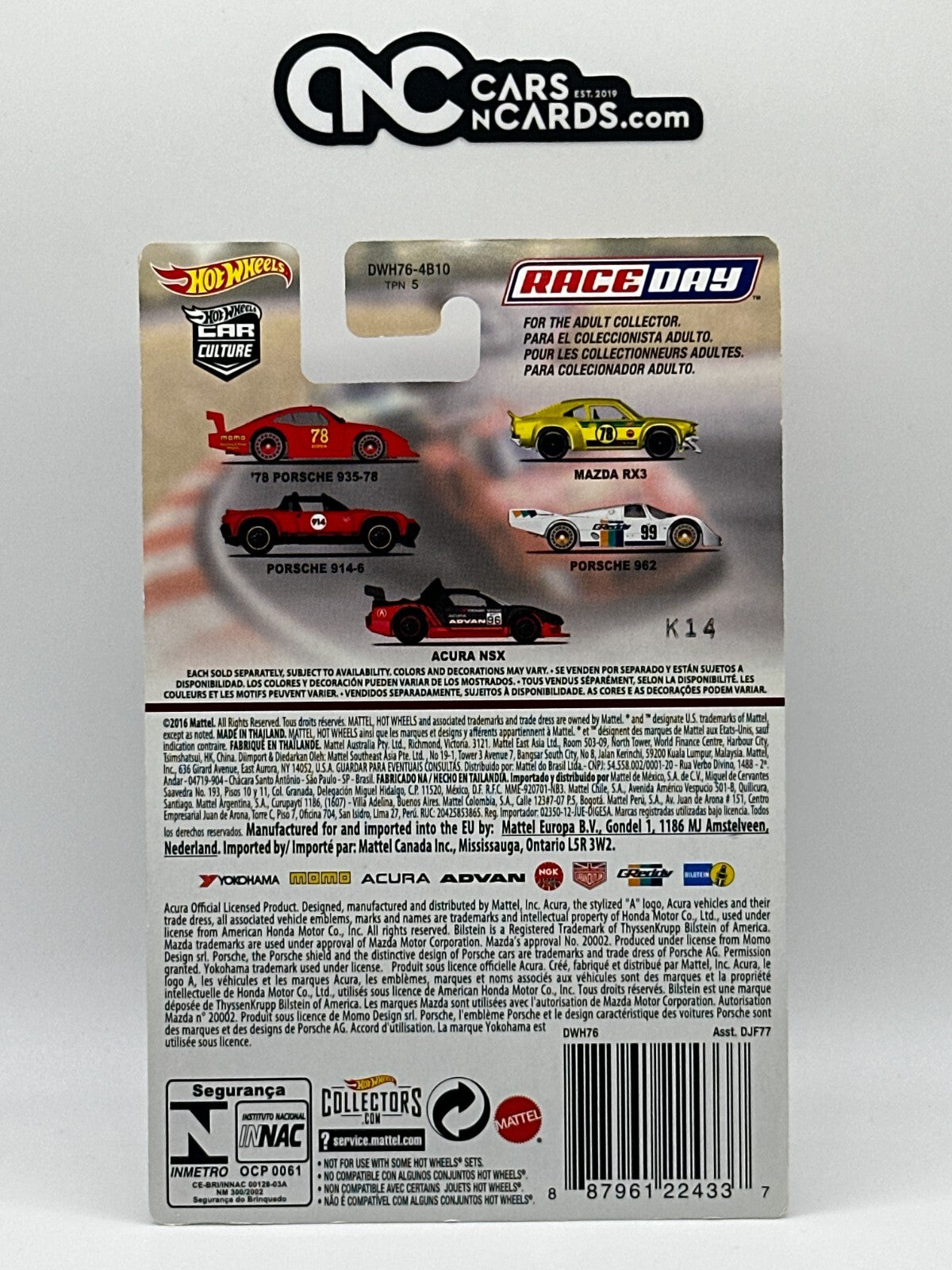 2017 Hot Wheels Premium Car Culture Race Day Full Set of 5 Cars