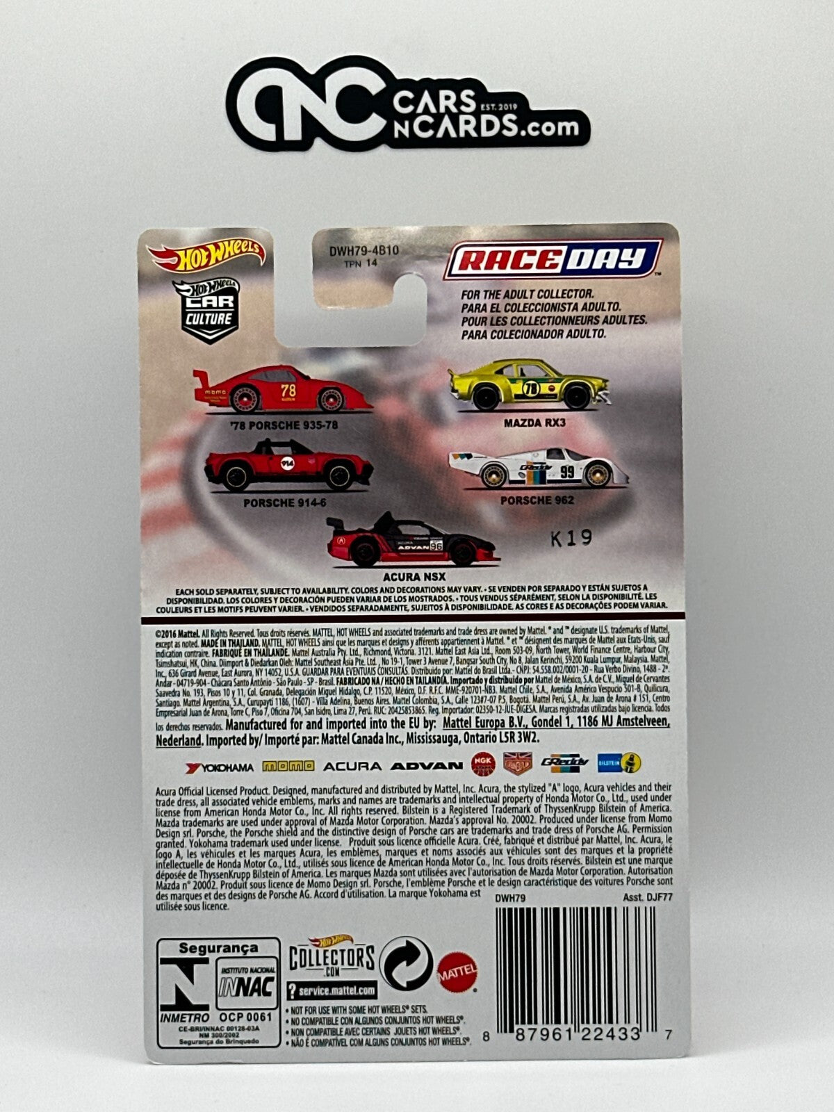 2017 Hot Wheels Premium Car Culture Race Day Full Set of 5 Cars