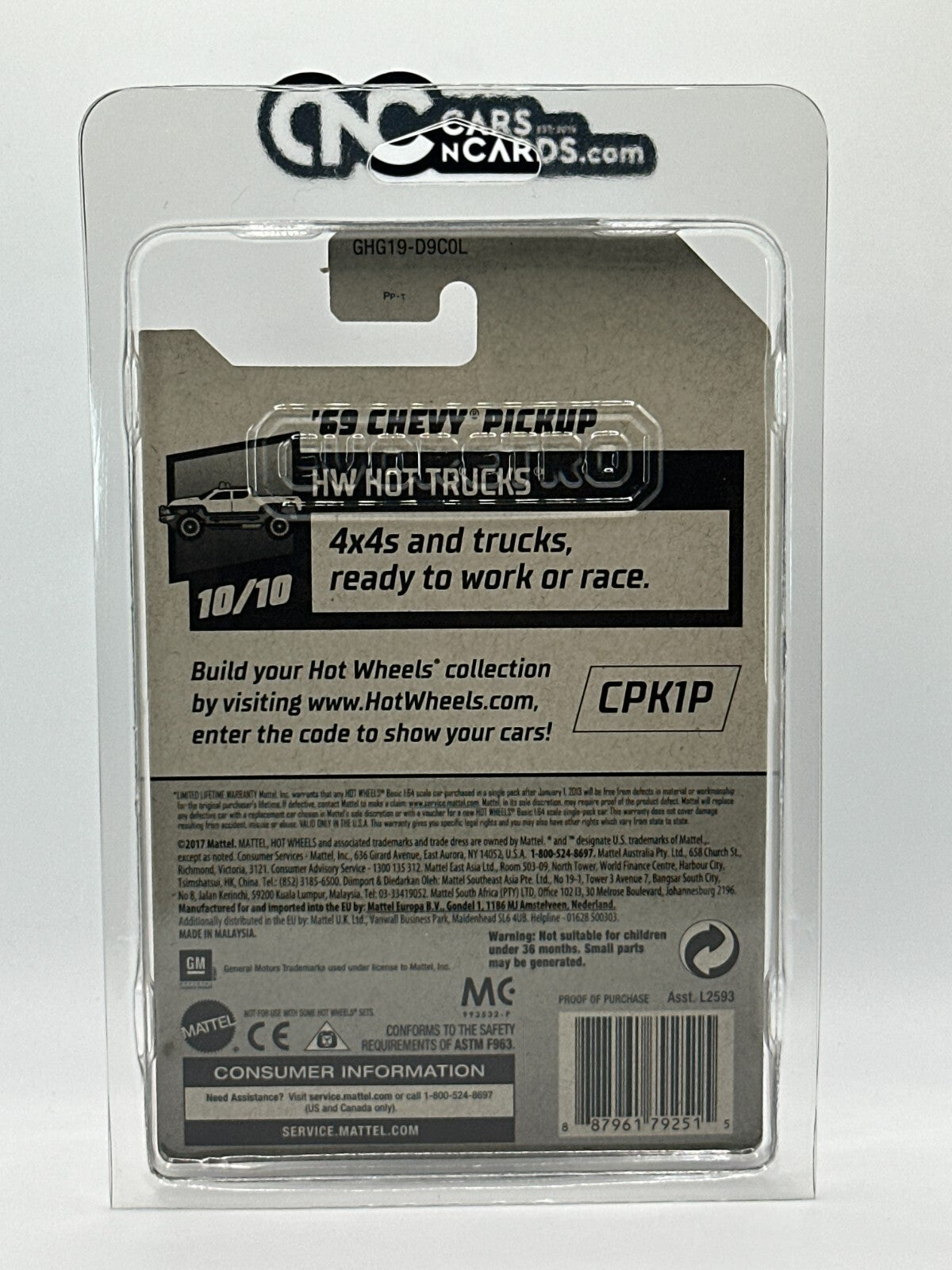 2020 Hot Wheels HW Hot Trucks 10/10 Super Treasure Hunt '69 Chevy Pickup