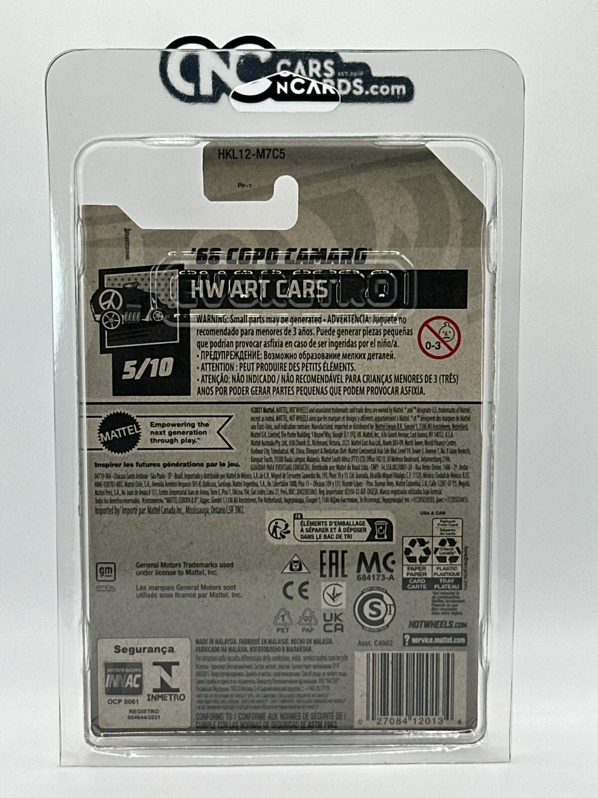 2023 Hot Wheels HW Art Cars 5/10 Super Treasure Hunt '68 COPO Camaro