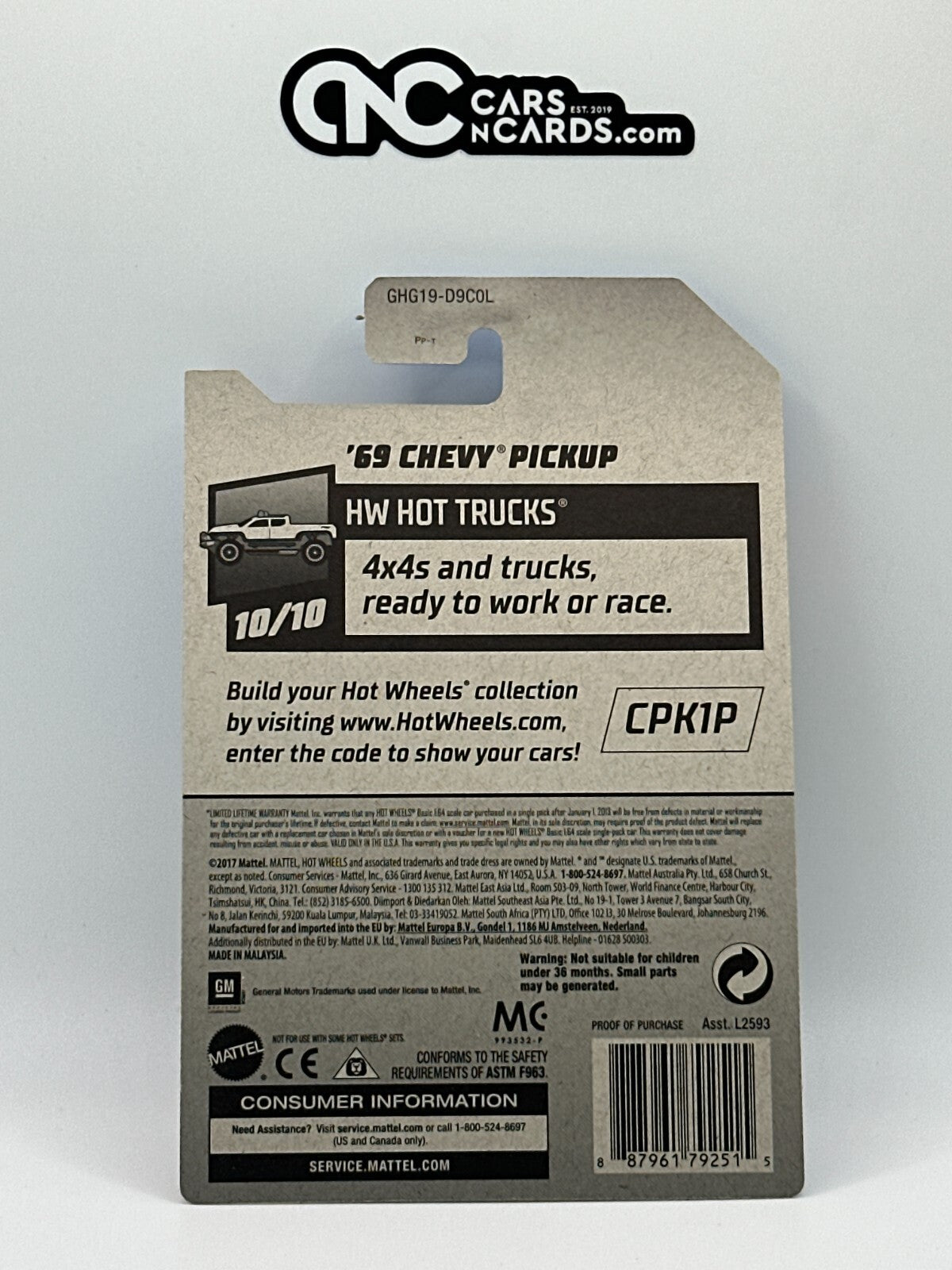 2020 Hot Wheels HW Hot Trucks 10/10 Super Treasure Hunt '69 Chevy Pickup