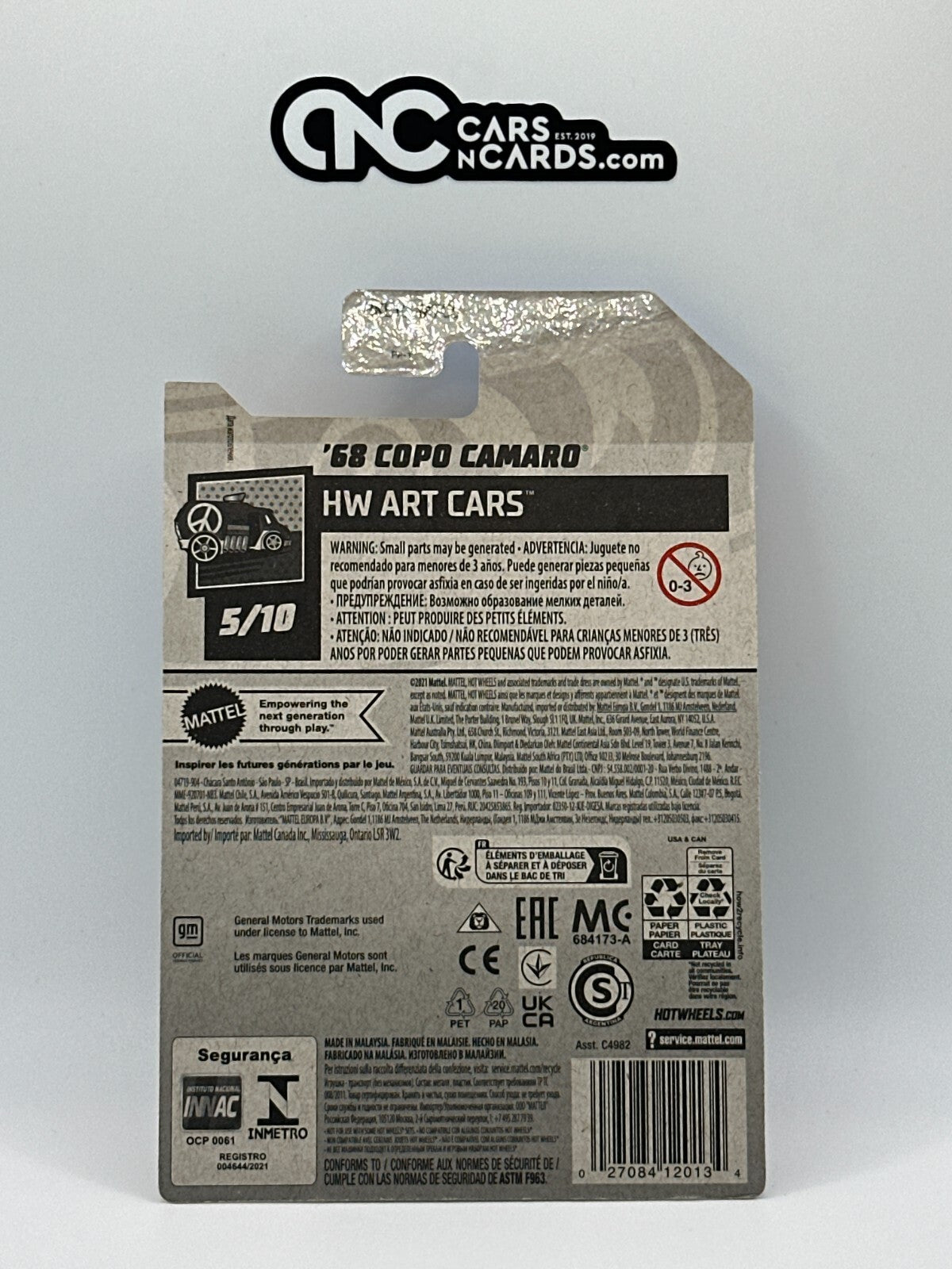 2023 Hot Wheels HW Art Cars 5/10 Super Treasure Hunt '68 COPO Camaro