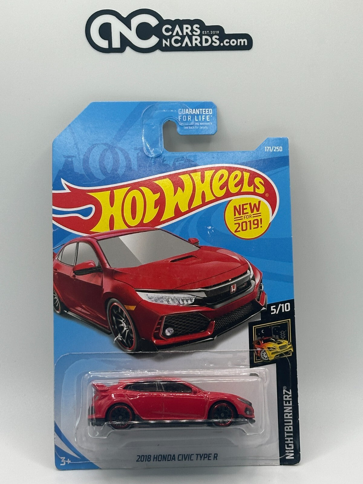 2019 Hot Wheels Nightburnerz 5/10 2018 Honda Civic Type R Red