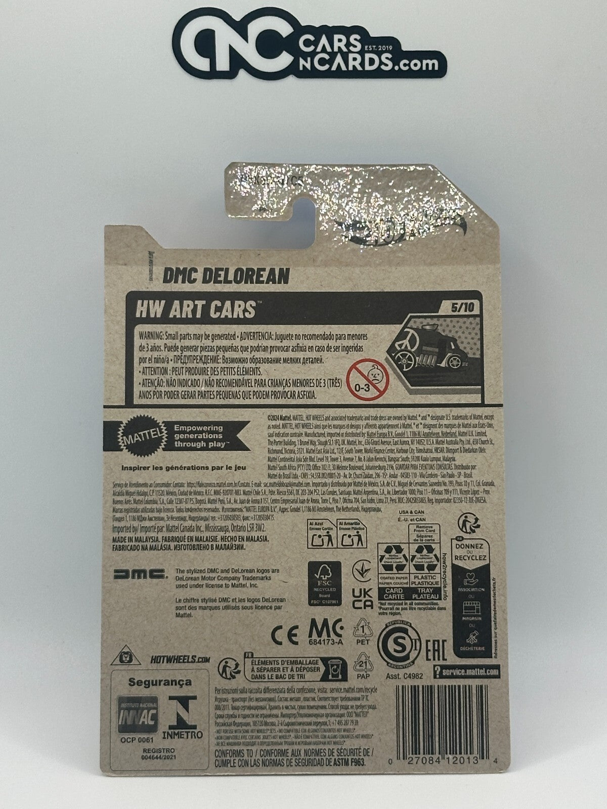 2025 Hot Wheels HW Art Cars 5/10 DMC Delorean Blue