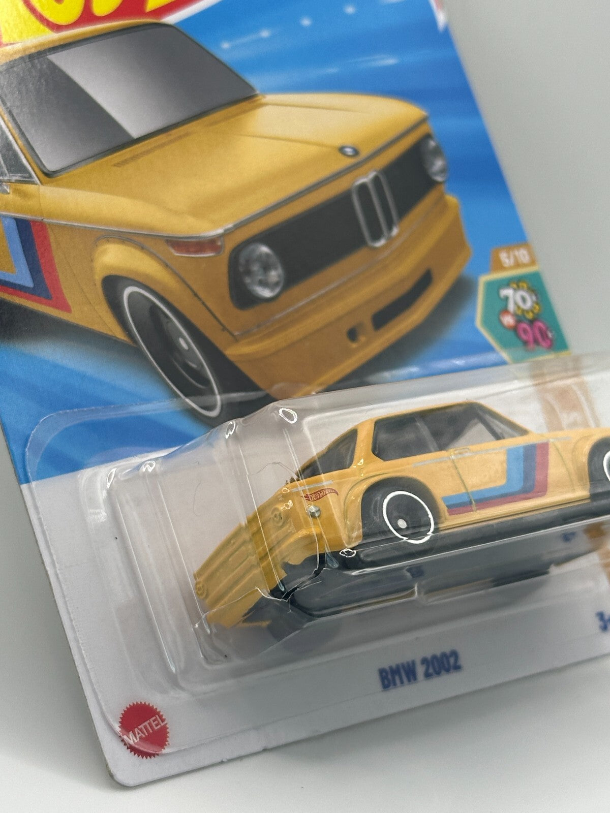 2025 Hot Wheels HW: '70s Vs. '90s 5/10 BMW 2002 (Cracked Blister)