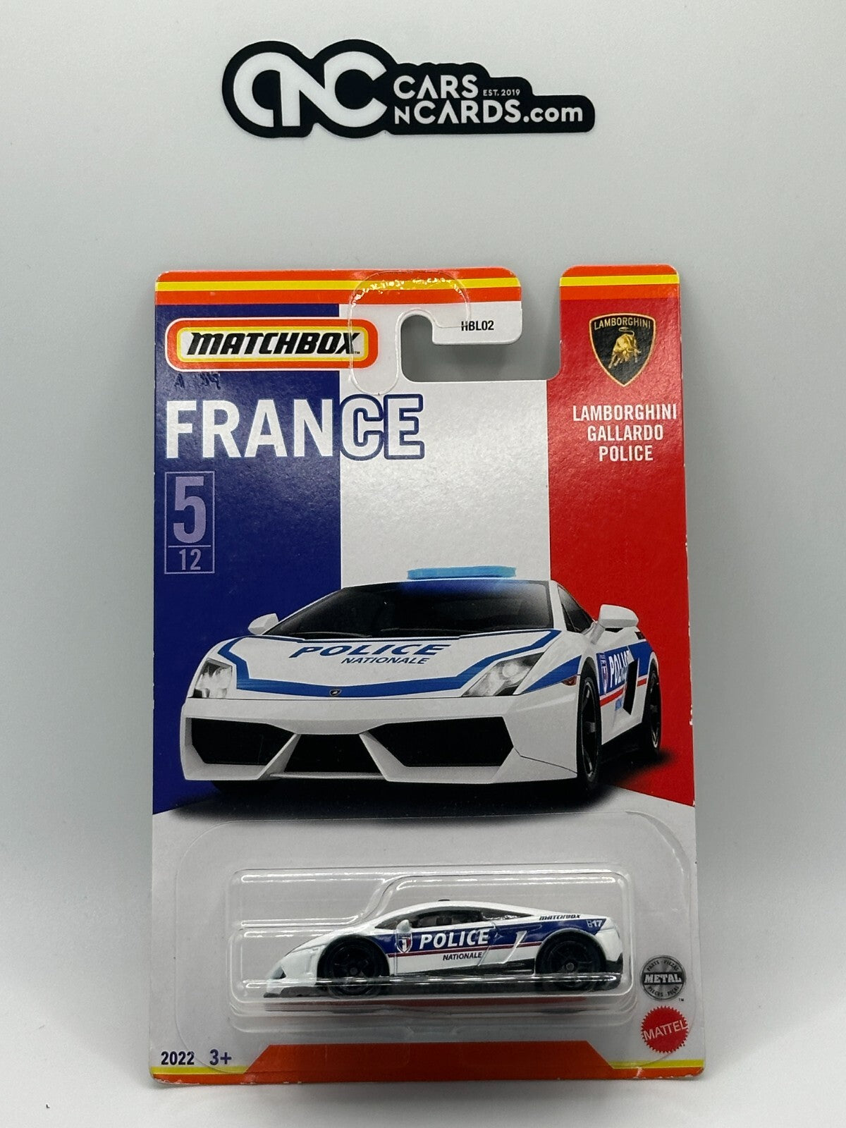 2022 Matchbox 5/12 France Lambroghini Gallardo Police