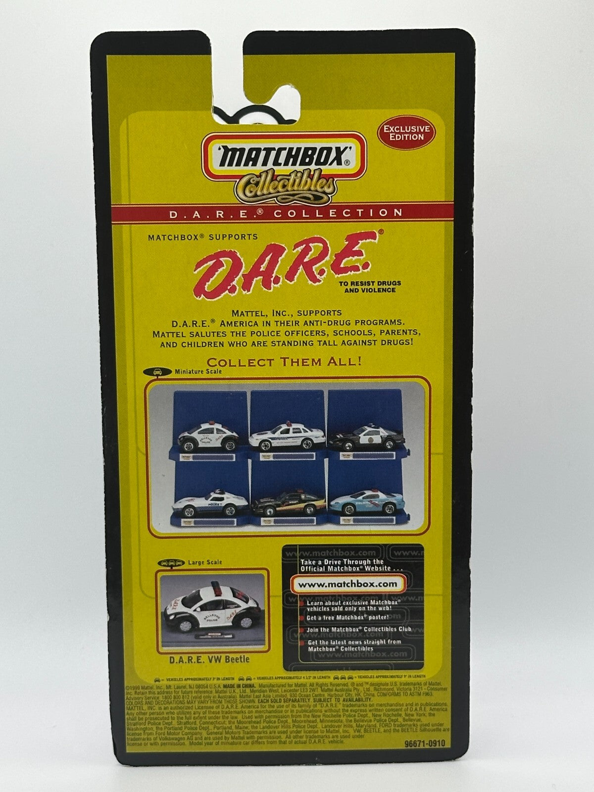 1999 Matchbox Collectibles D.A.R.E Collection Moorhead Police Chevrolet Corvette