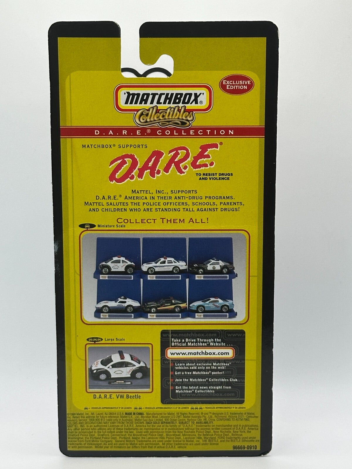 1999 Matchbox Collectibles D.A.R.E Collection New Rochelle, New York Camaro